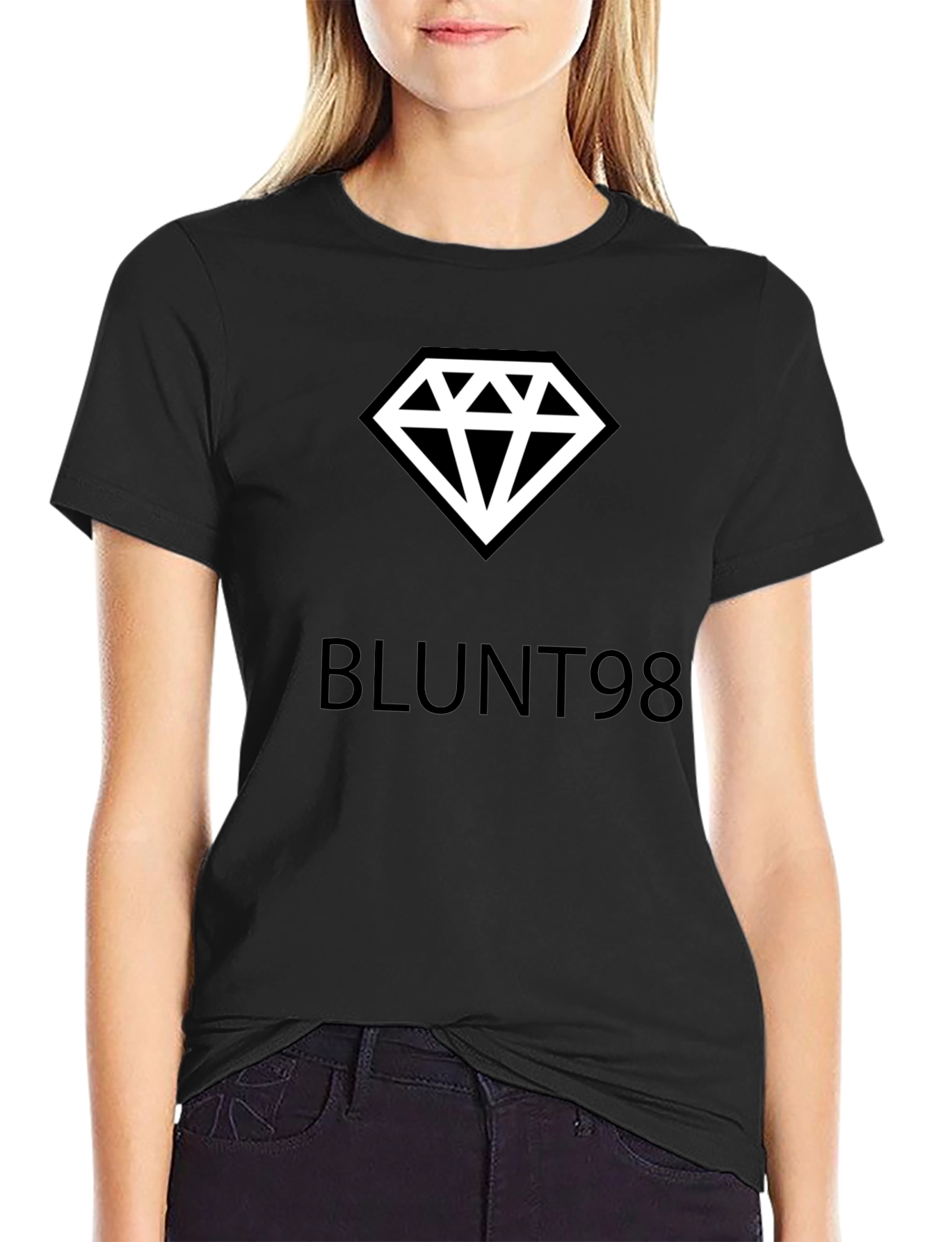 Blunt98 Diamond Graphic Black T-Shirt