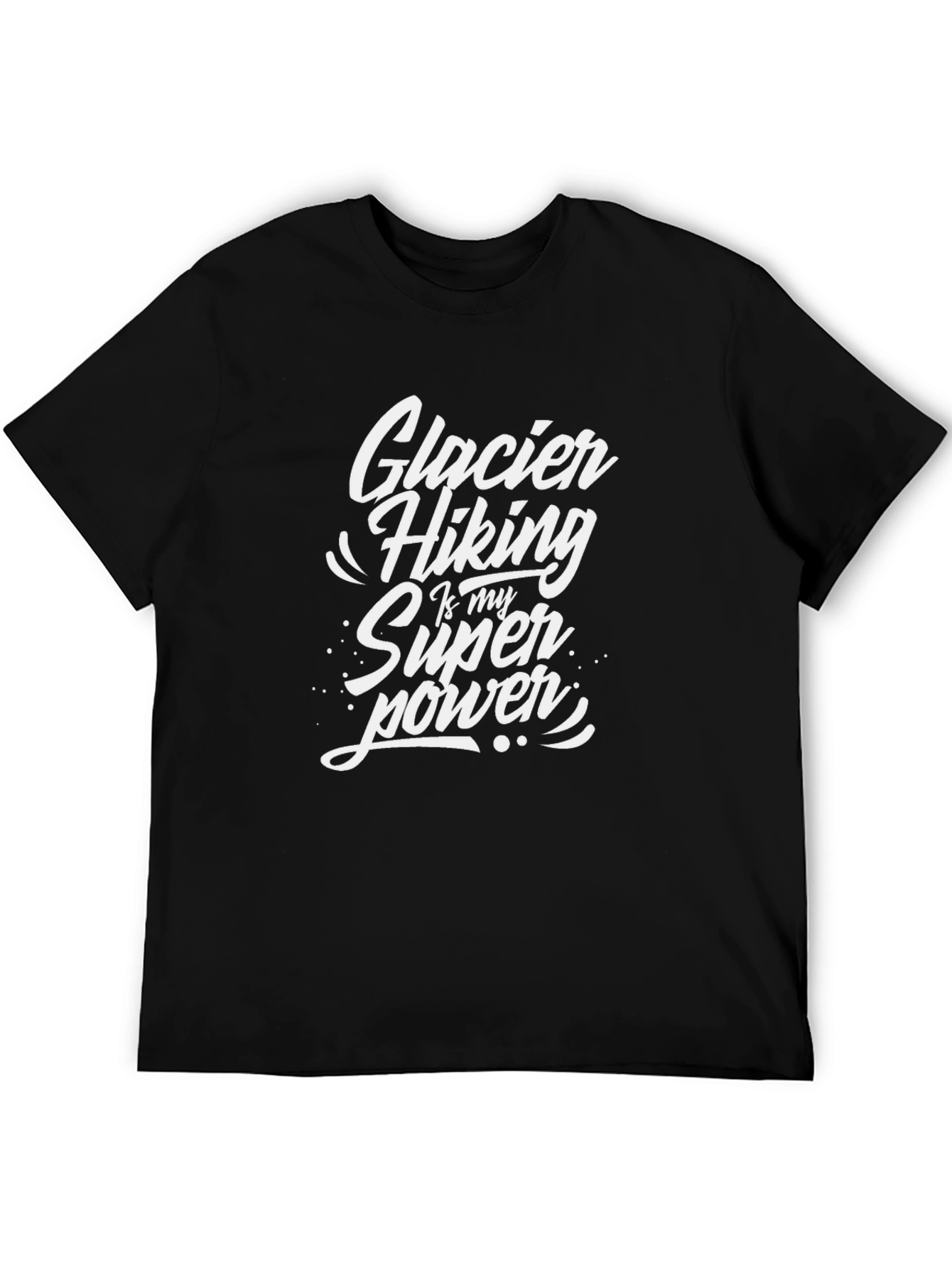 Glacier Hiking Superpower Black T-Shirt