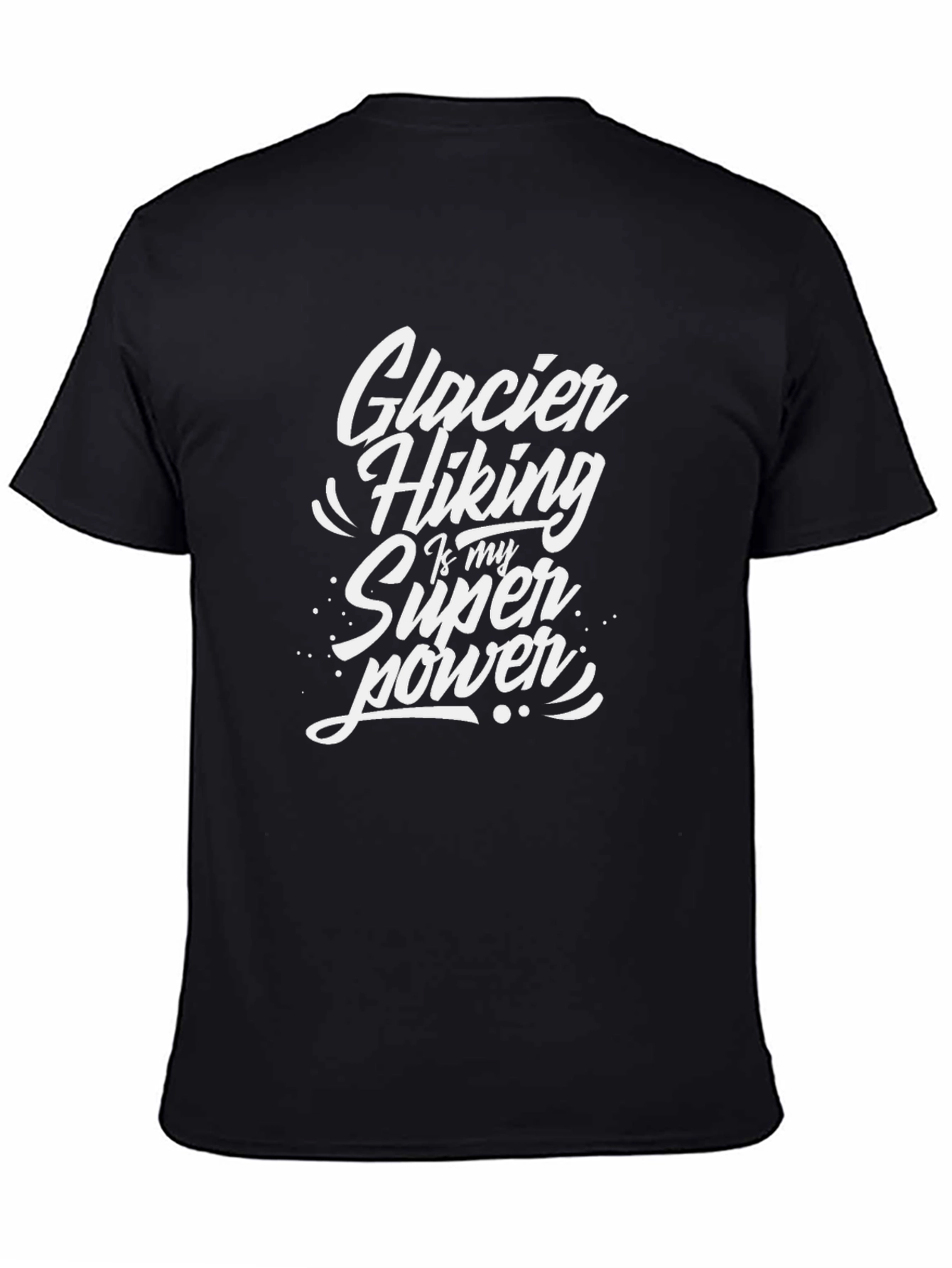 Glacier Hiking Superpower Black T-Shirt