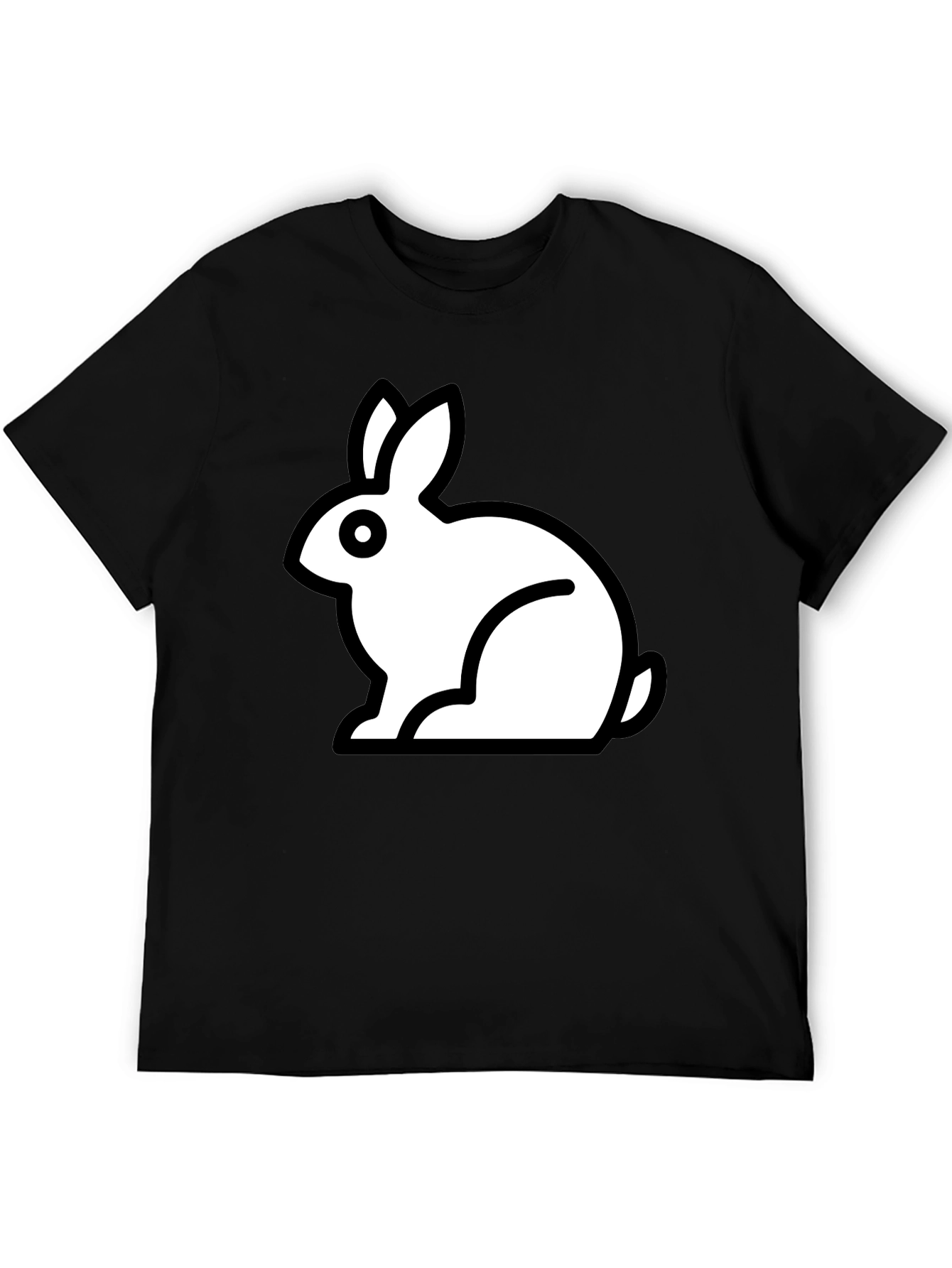 Rabbit Graphic Black T-Shirt