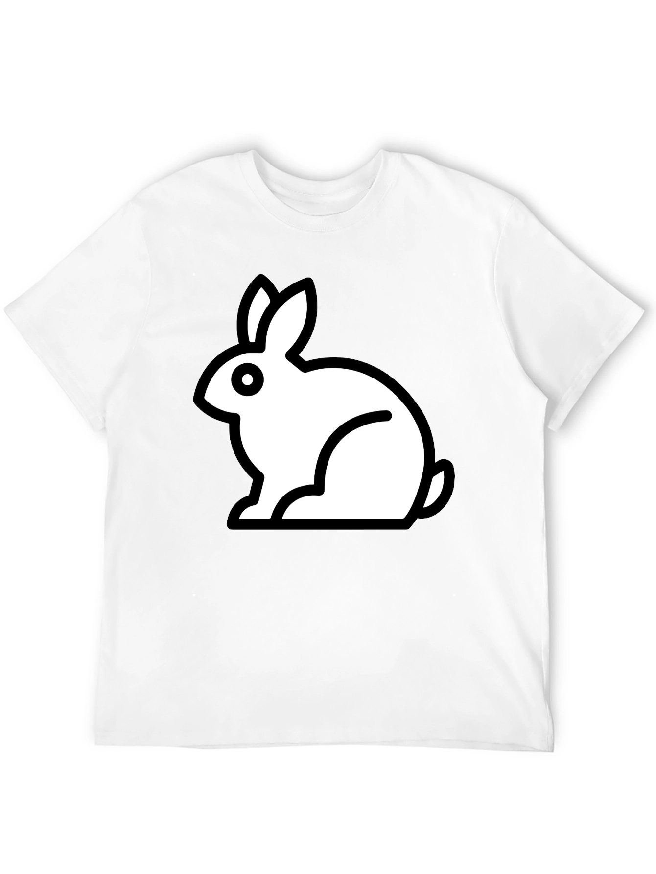 Rabbit Graphic Black T-Shirt