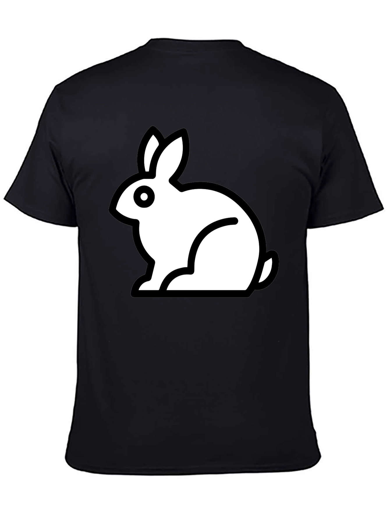 Rabbit Graphic Black T-Shirt