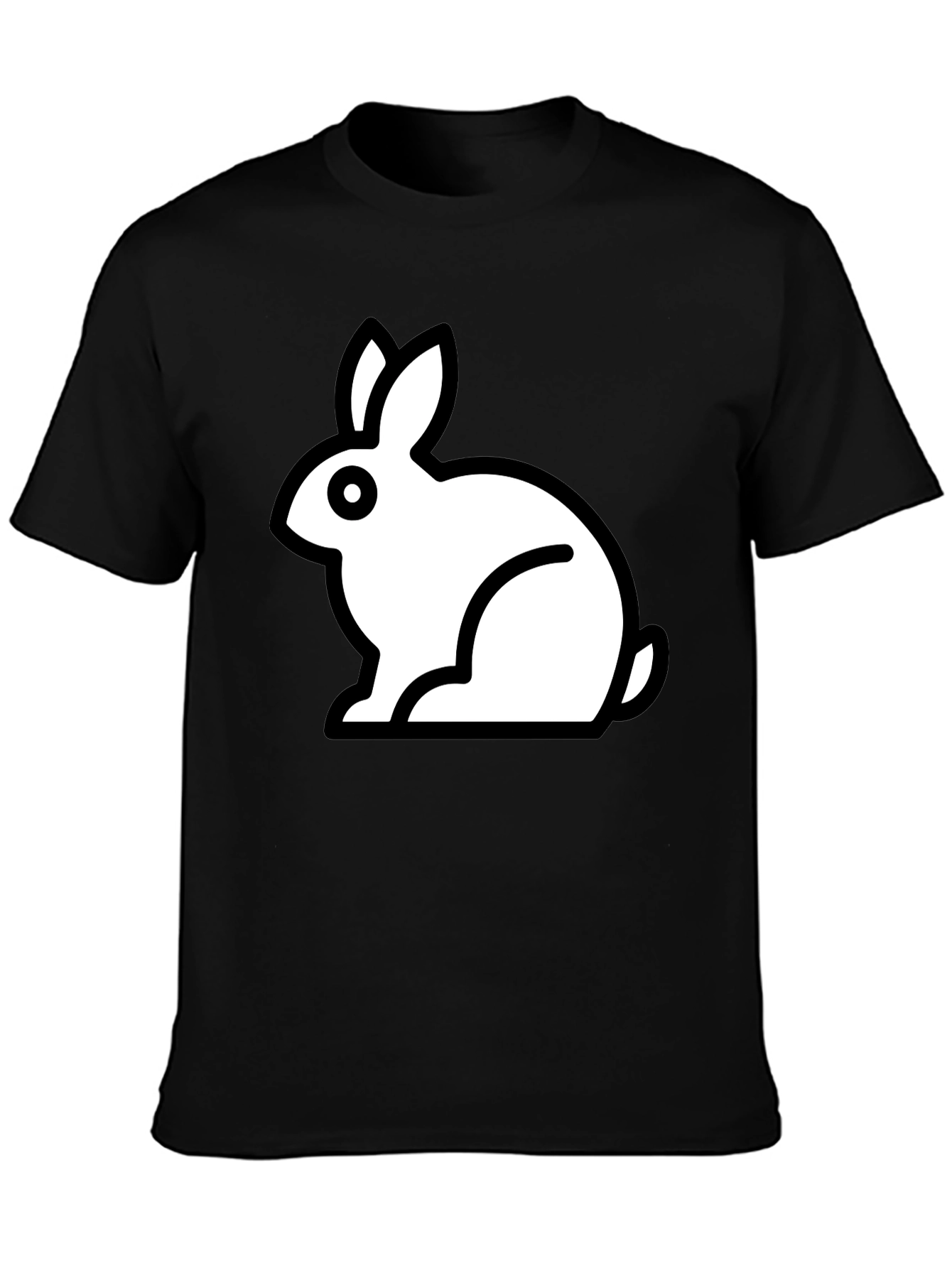 Rabbit Graphic Black T-Shirt