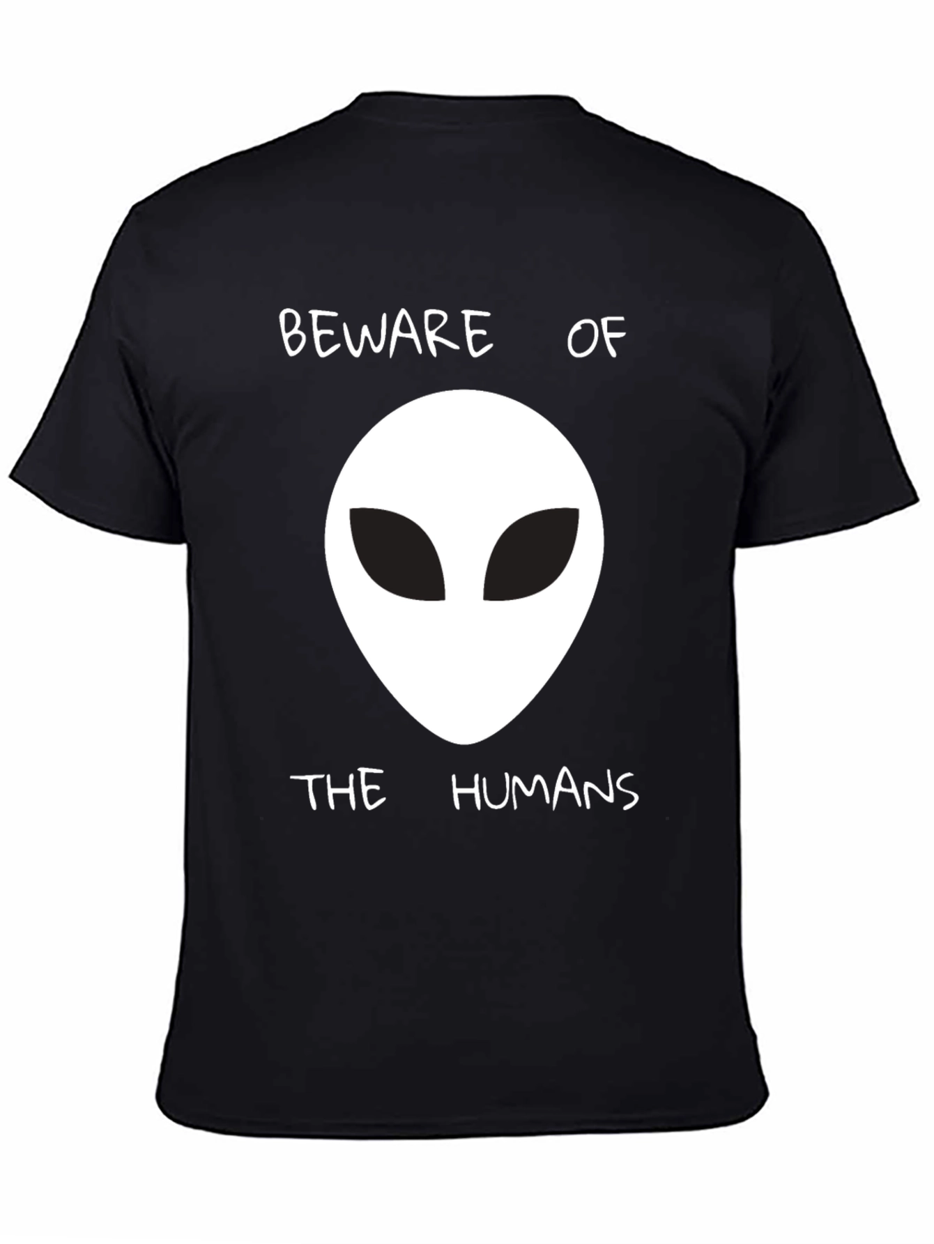 Beware of the Humans Alien Graphic T-Shirt