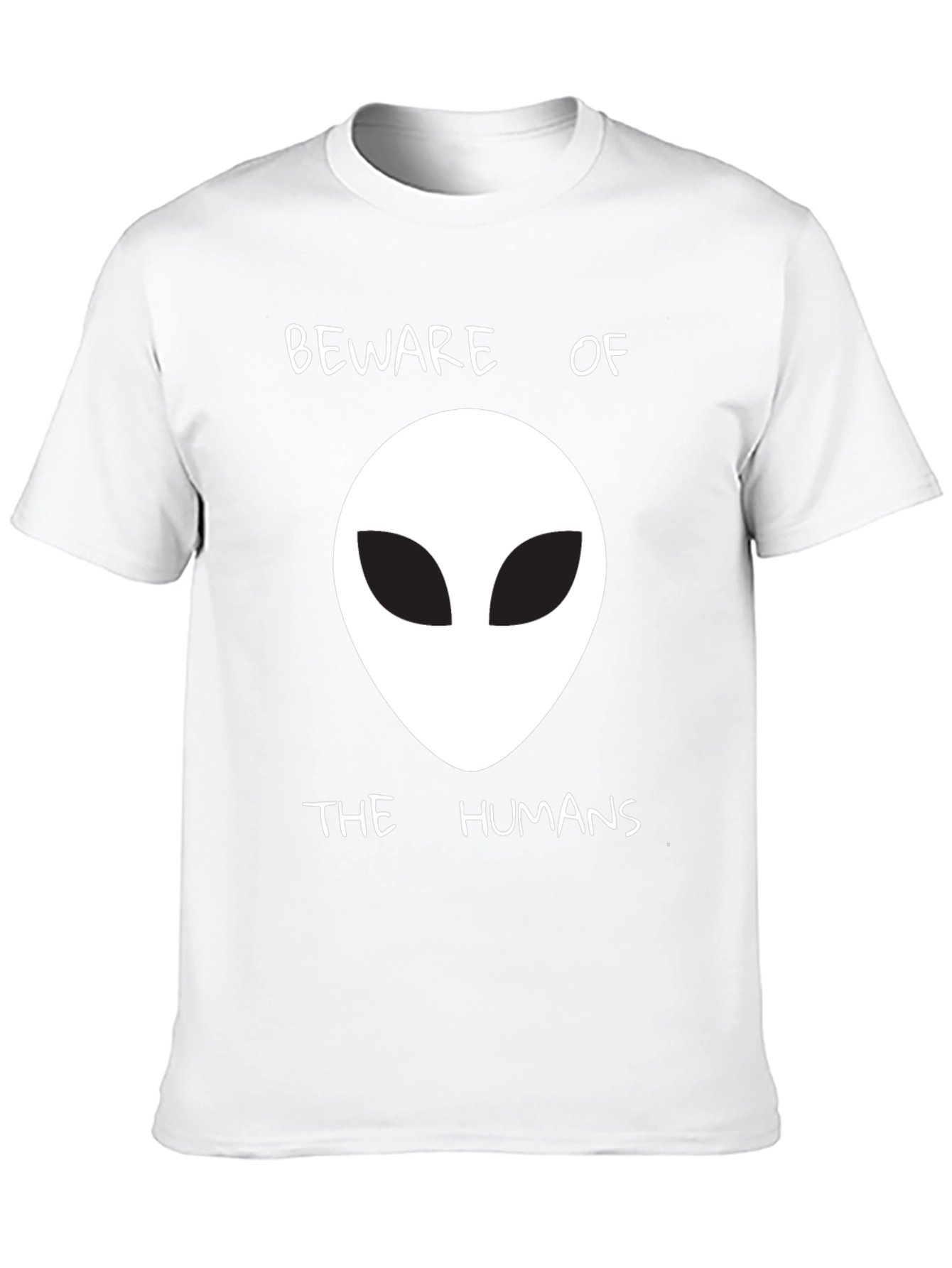 Beware of the Humans Alien Graphic T-Shirt
