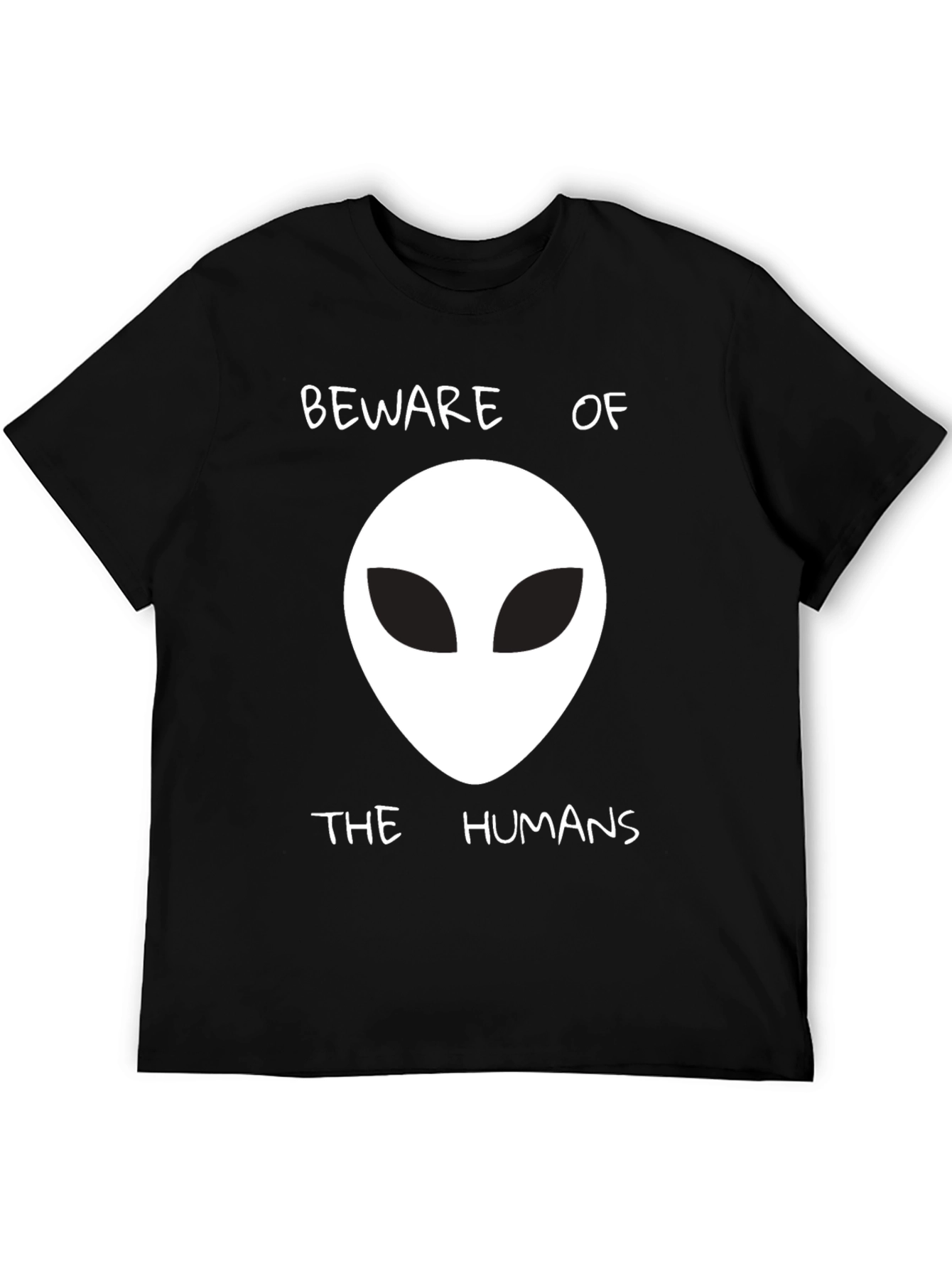 Beware of the Humans Alien Graphic T-Shirt