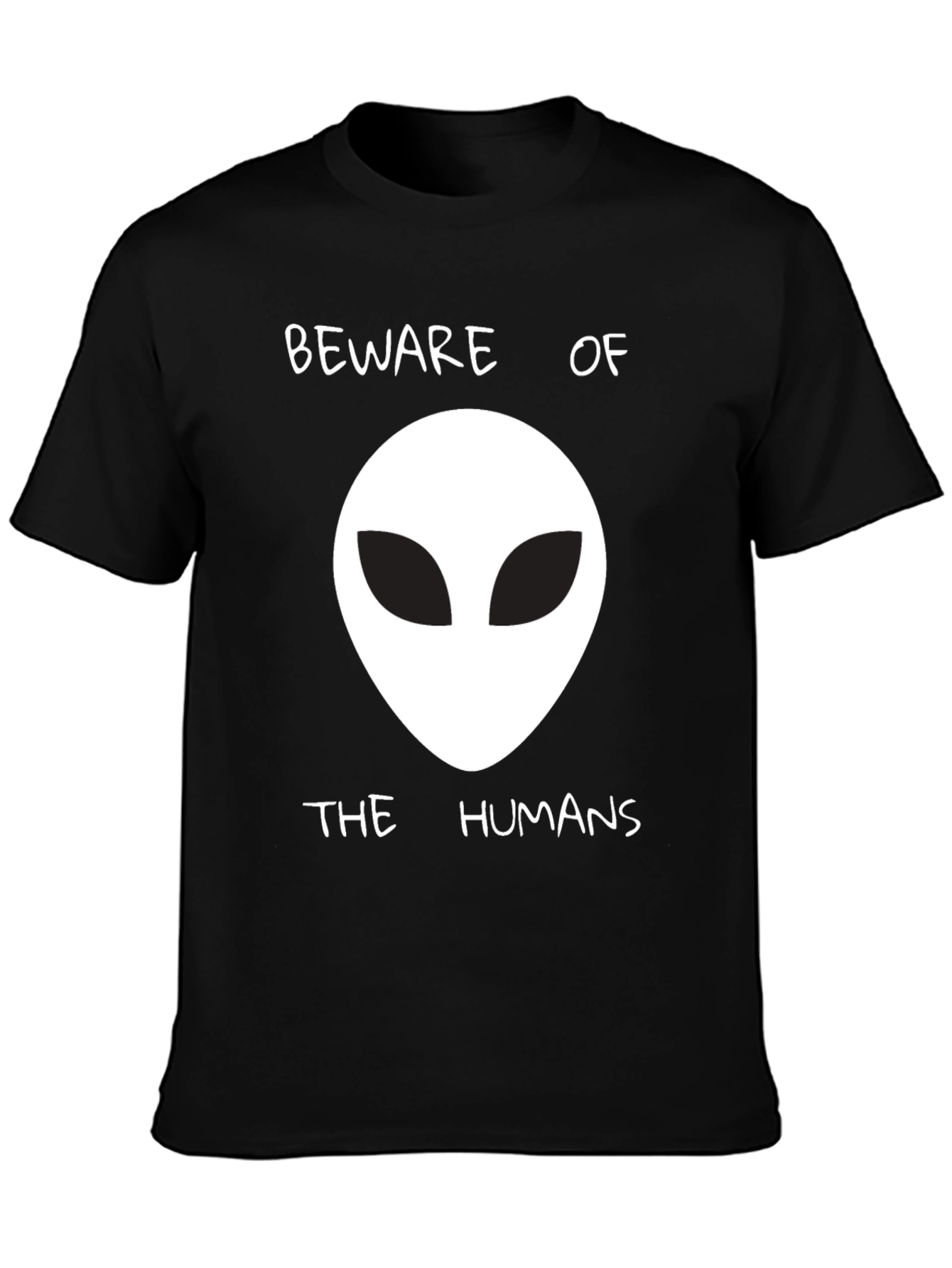 Beware of the Humans Alien Graphic T-Shirt
