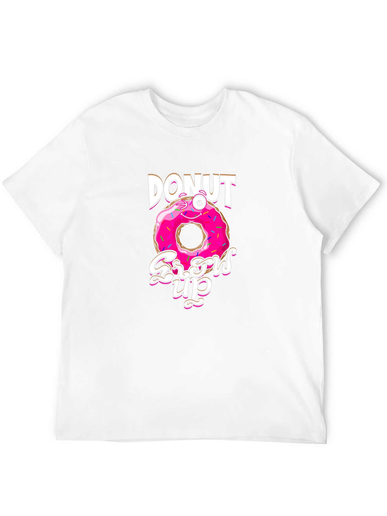 Donut Grow Up Funny Graphic T-Shirt