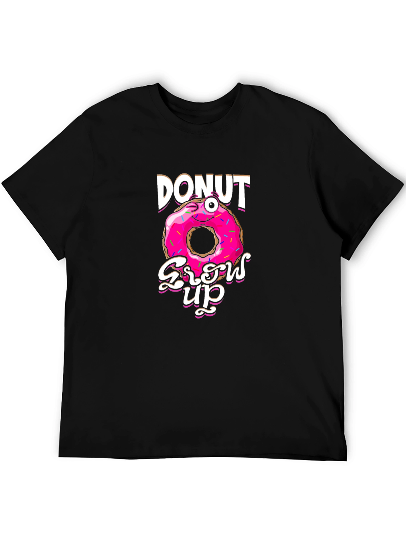 Donut Grow Up Funny Graphic T-Shirt