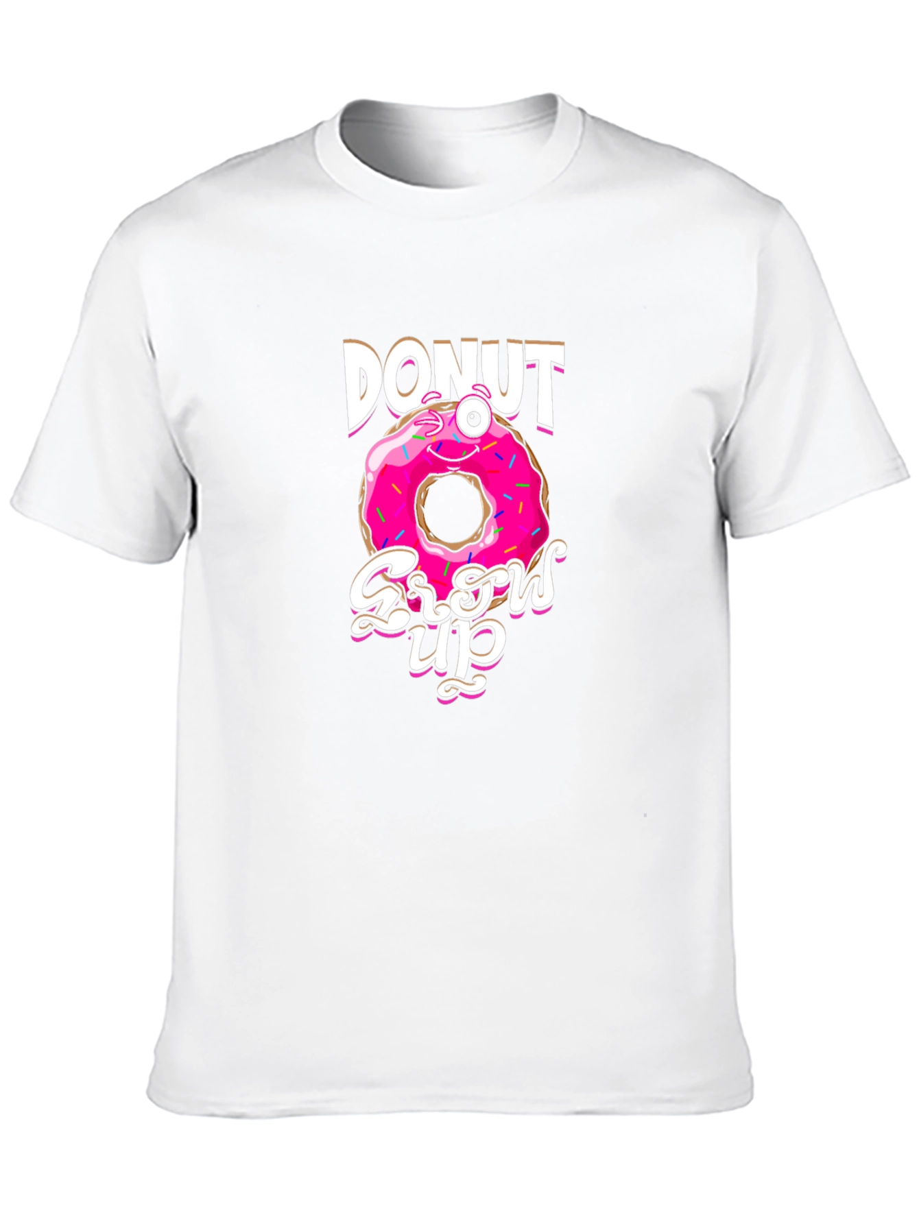 Donut Grow Up Funny Graphic T-Shirt