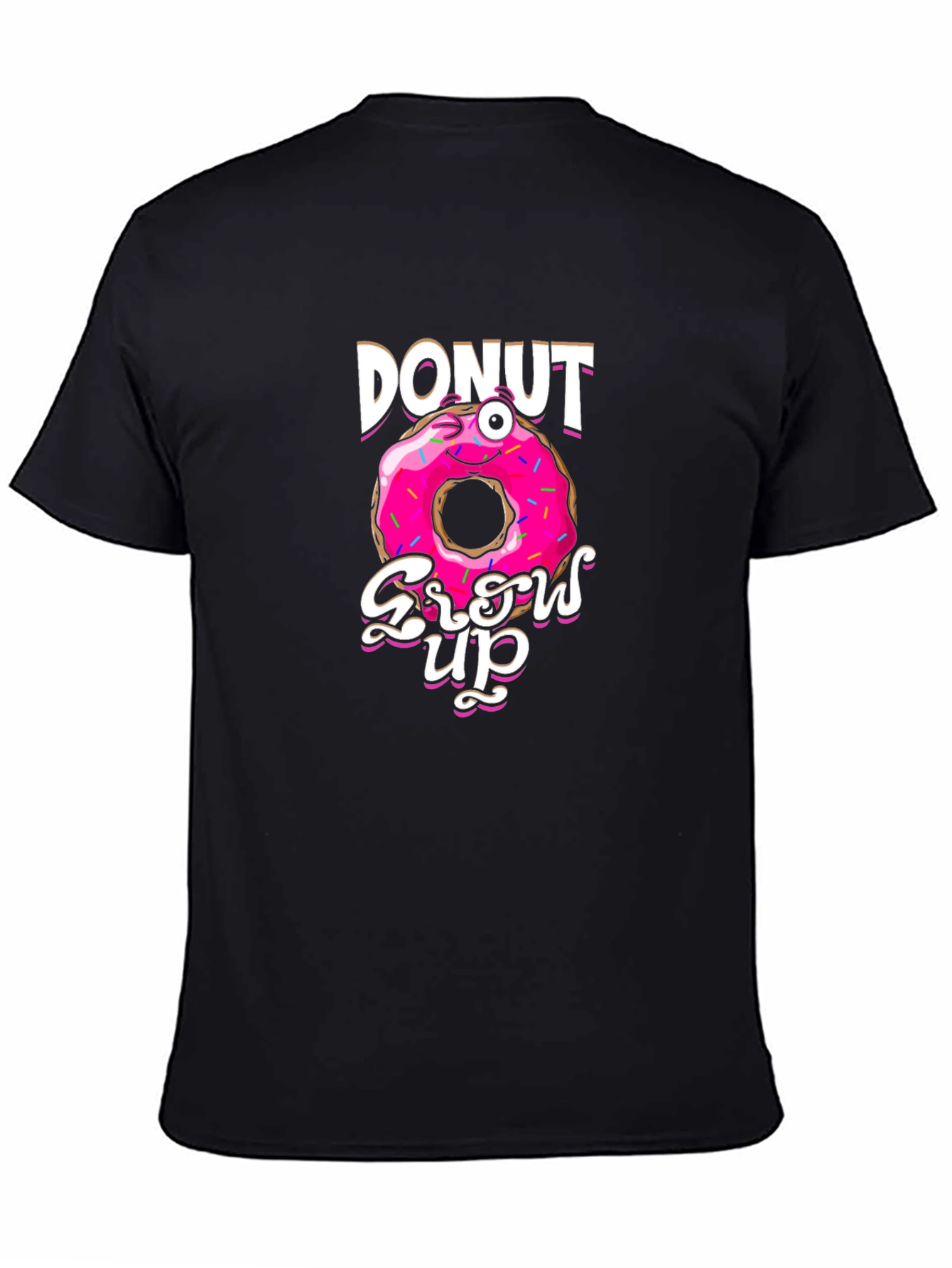 Donut Grow Up Funny Graphic T-Shirt