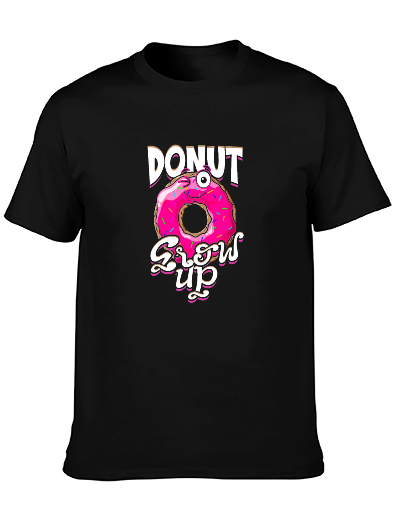 Donut Grow Up Funny Graphic T-Shirt