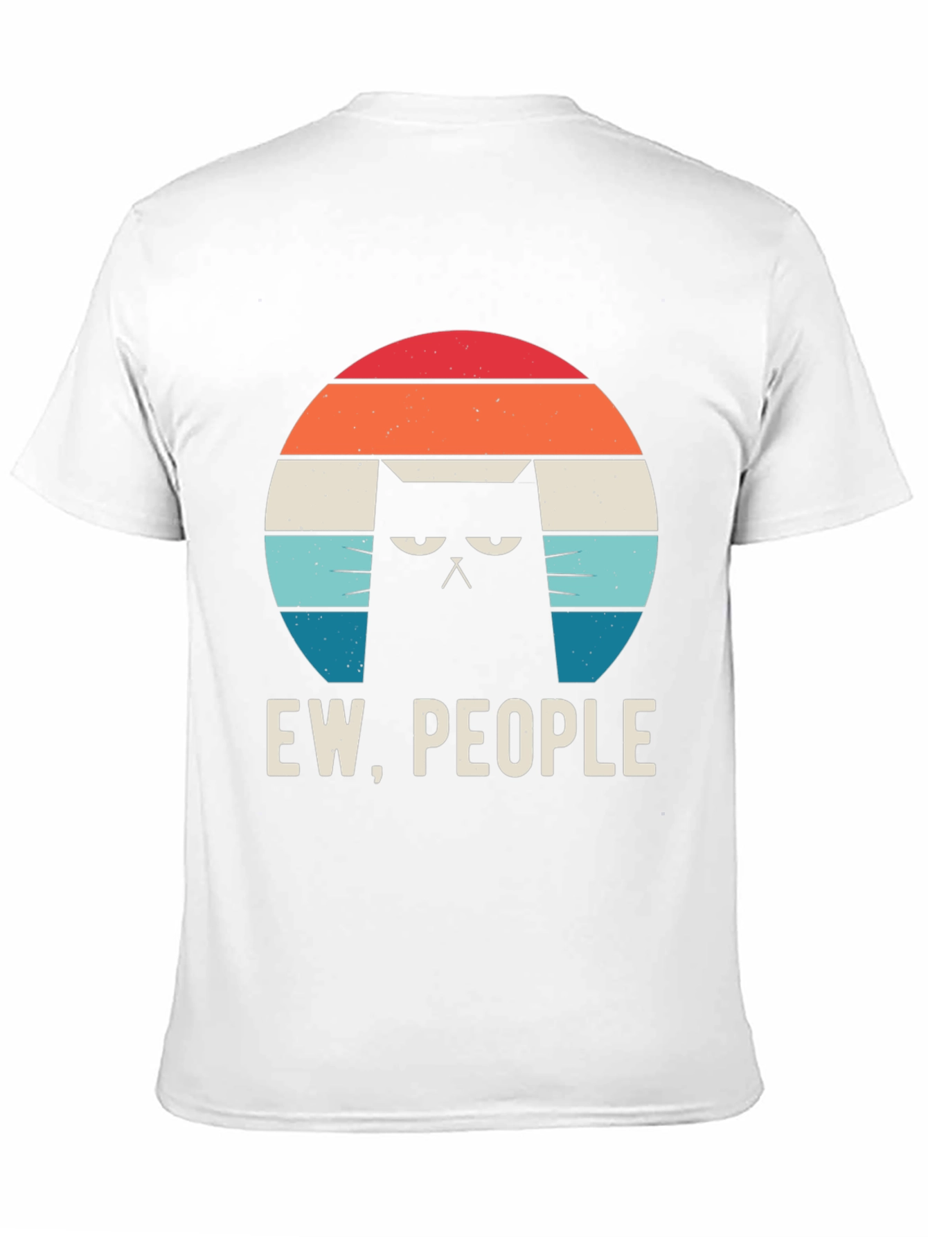 Ew People Cat Graphic Tee - Black Cotton Shirt
