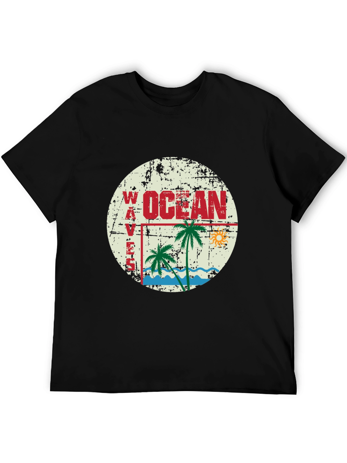 Ocean Waves Graphic T-Shirt - Retro Beach Vibes