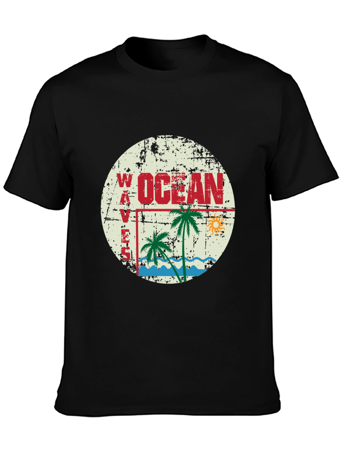 Ocean Waves Graphic T-Shirt - Retro Beach Vibes