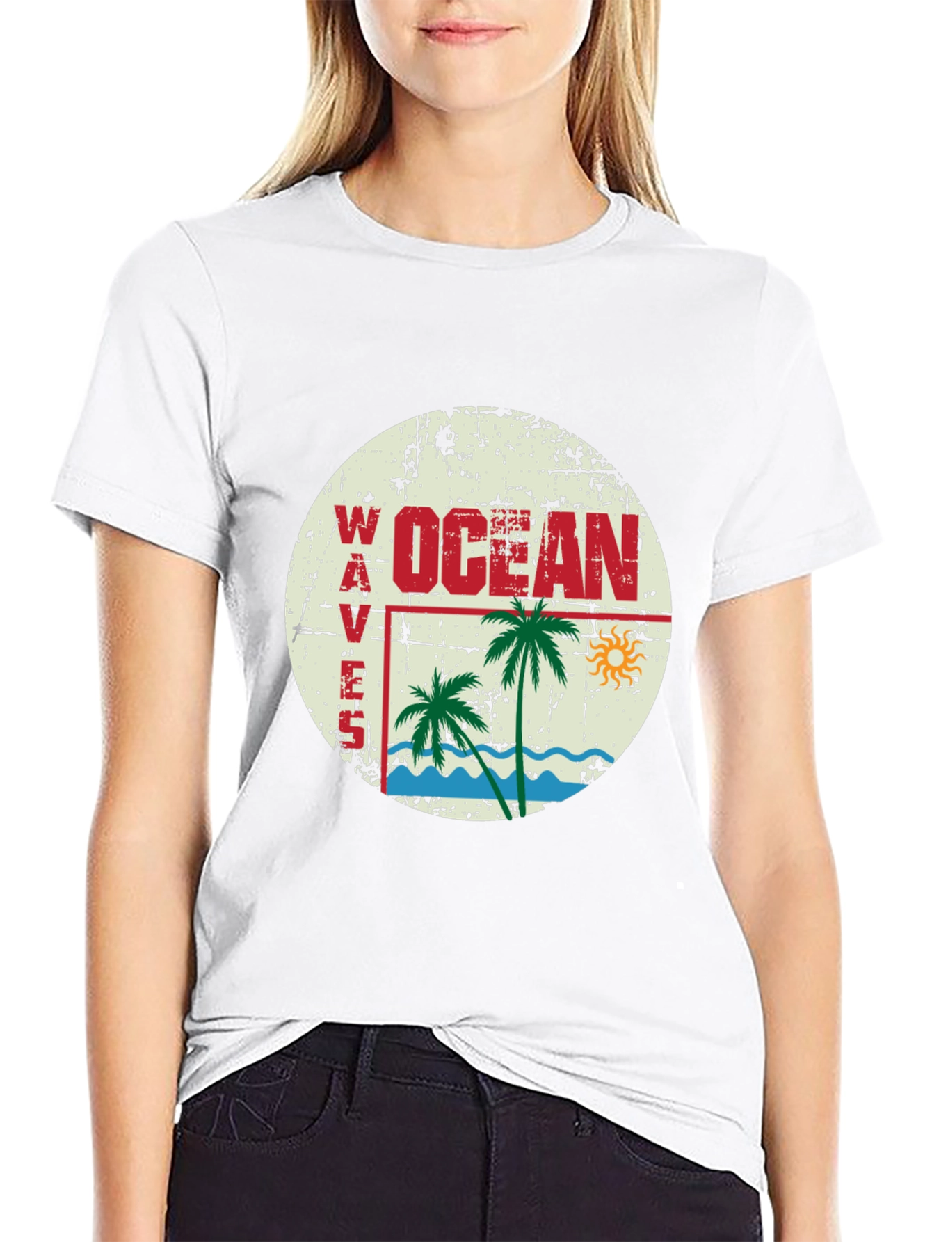 Ocean Waves Graphic T-Shirt - Retro Beach Vibes