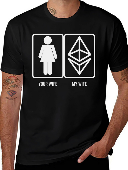 Ethereum Crypto Wife T-Shirt Funny Adult Humor Graphic Tee