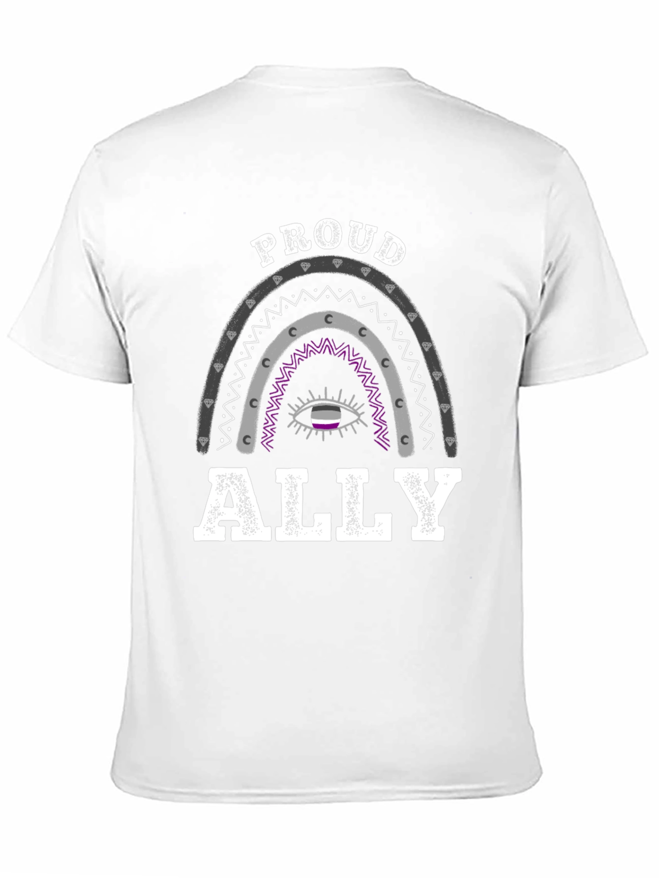 Proud Ally Asexual Pride Rainbow Graphic Tee