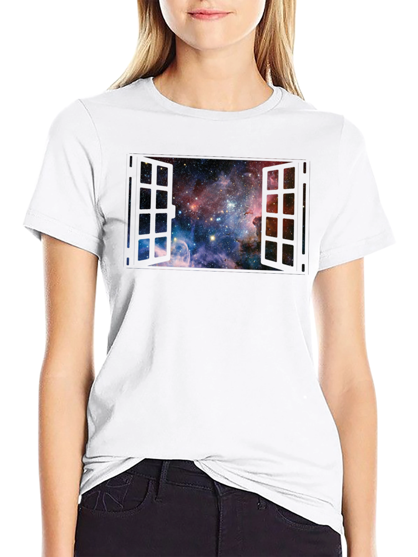 Space Window T-Shirt - Galaxy View