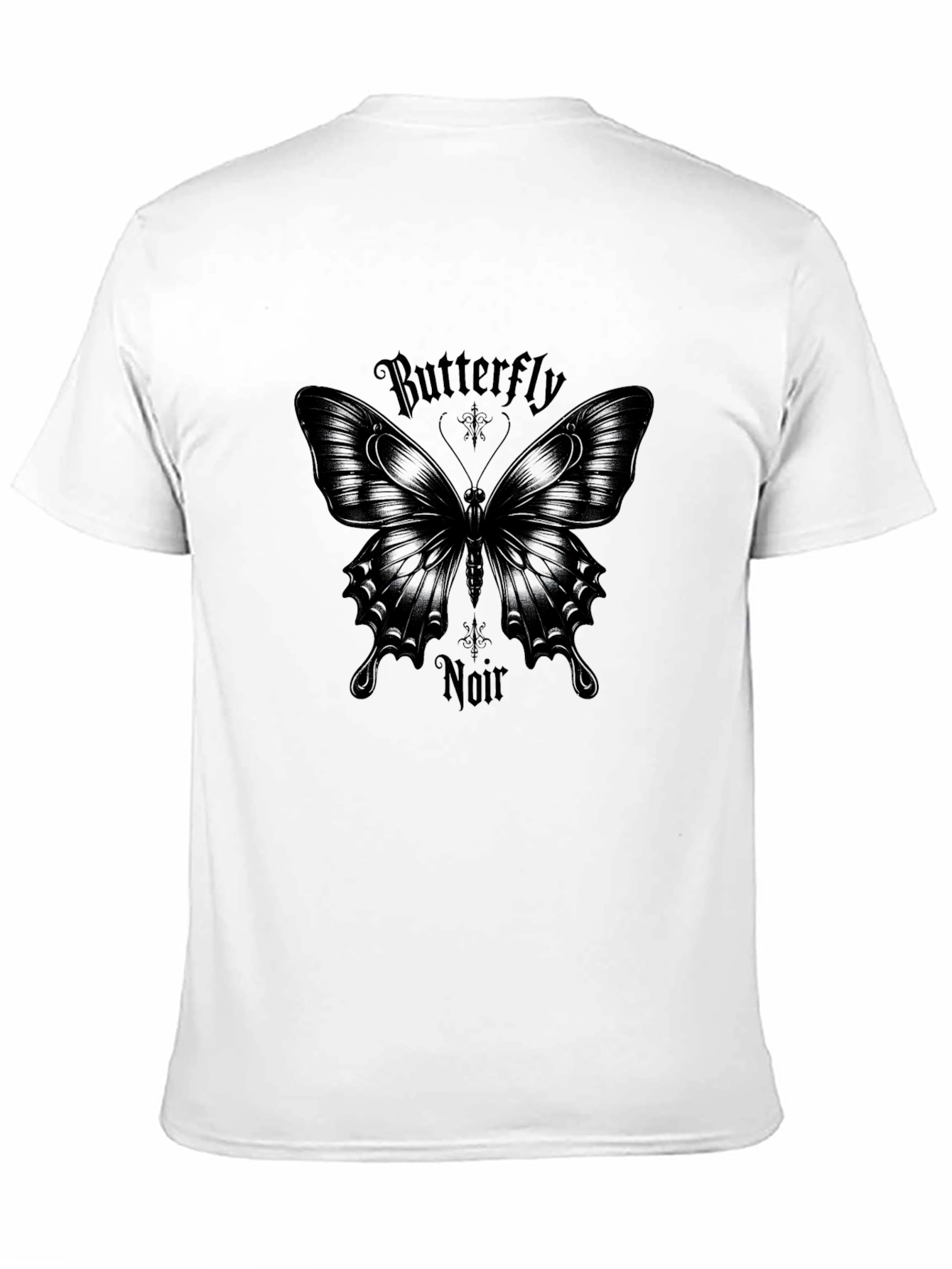 Butterfly Noir Graphic Tee - Stylish Black Cotton Shirt
