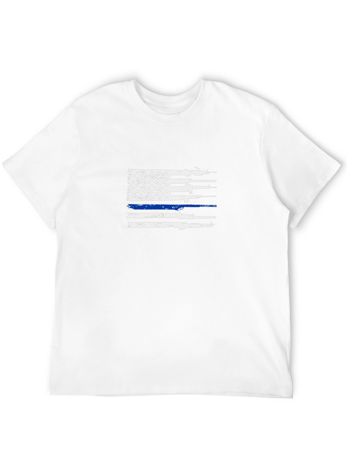 Distressed Gun Flag Tee - Thin Blue Line