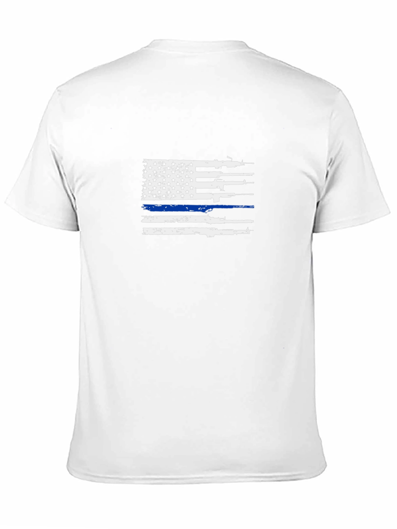 Distressed Gun Flag Tee - Thin Blue Line