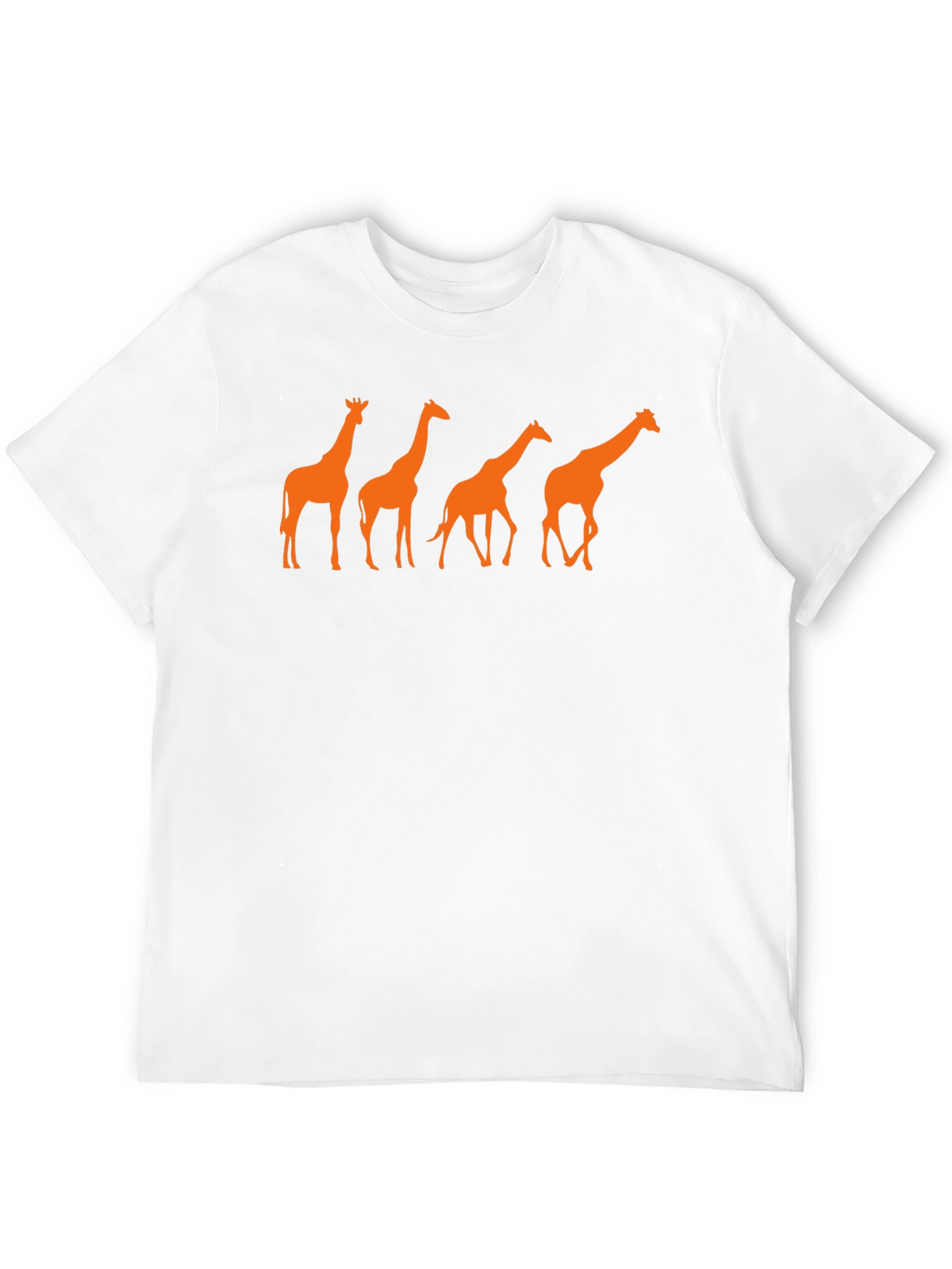 Giraffe Silhouette Graphic T-Shirt - Black
