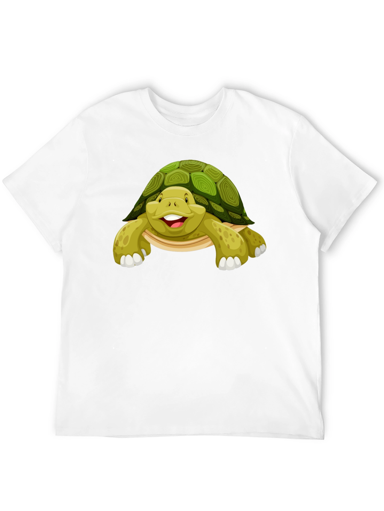 Cute Turtle Graphic Tee - Black Cotton T-Shirt