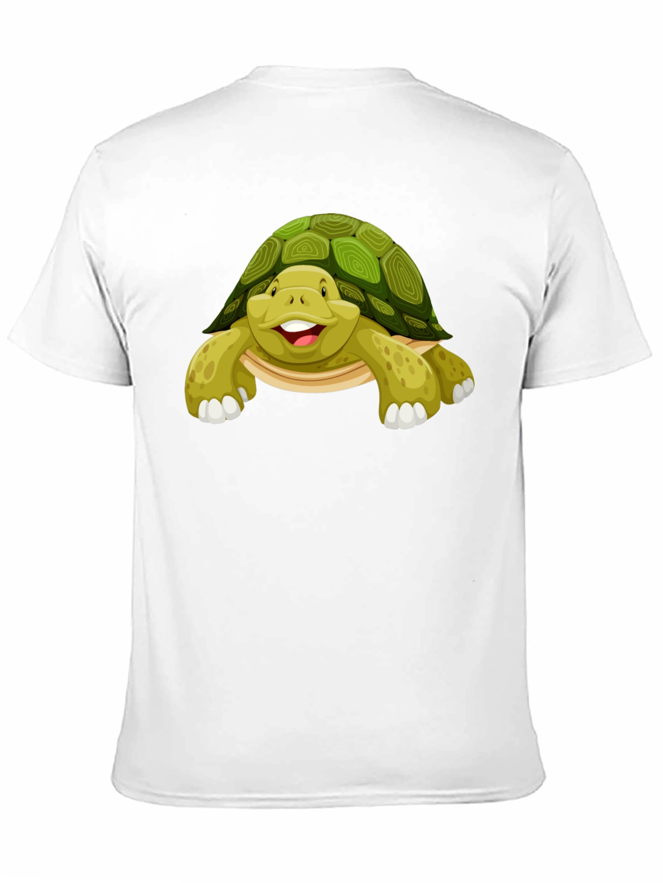 Cute Turtle Graphic Tee - Black Cotton T-Shirt