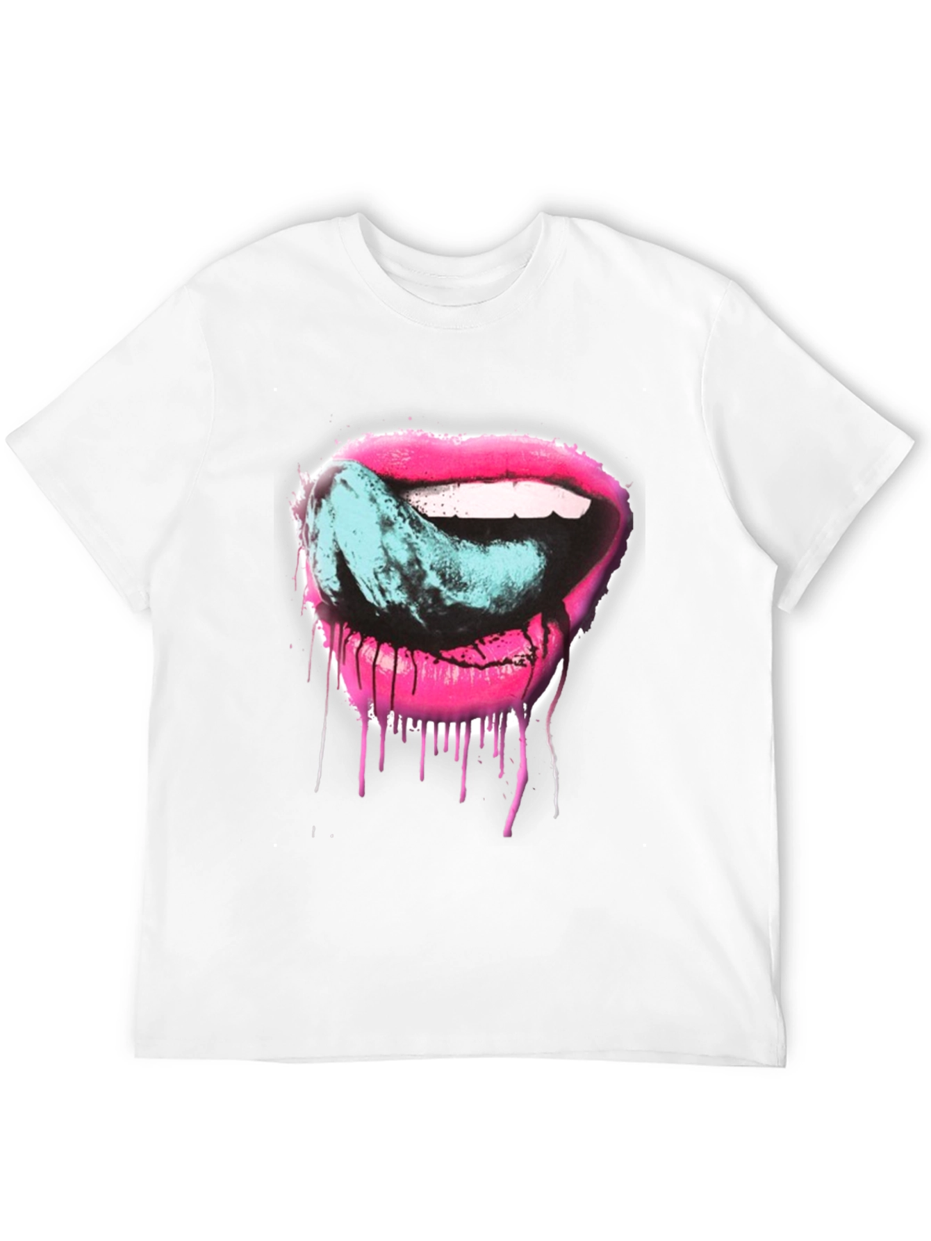 Licking Lips Graphic Tee - Black
