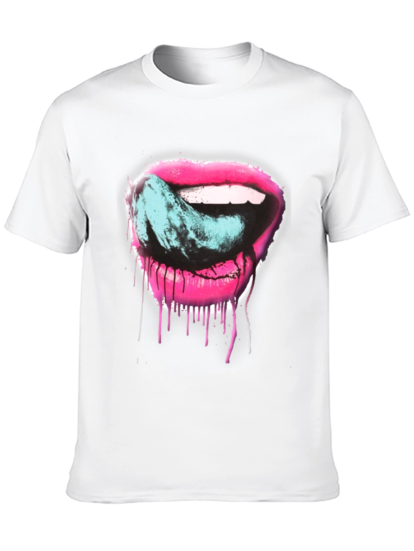 Licking Lips Graphic Tee - Black
