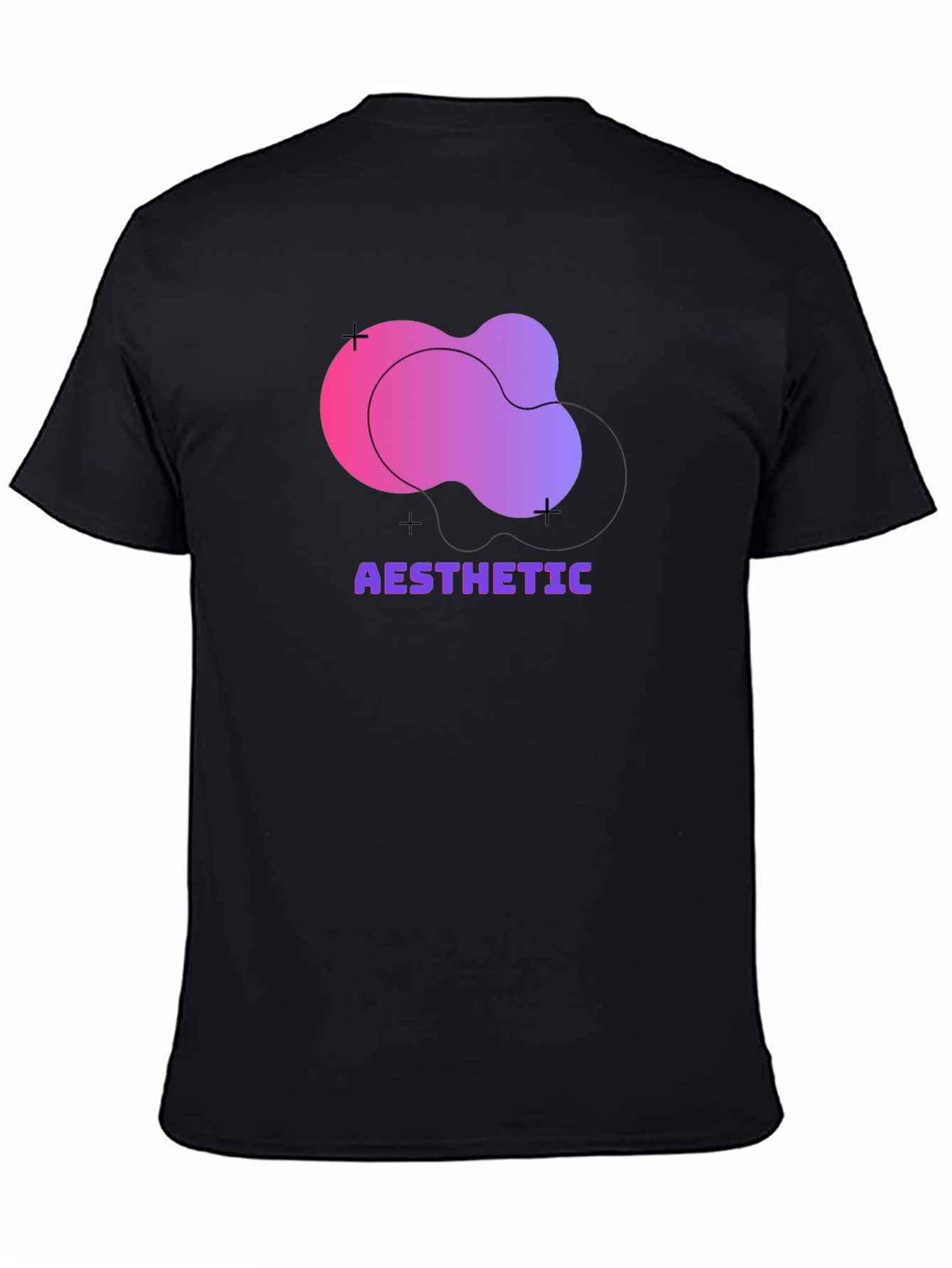 Aesthetic Graphic Print Black T-Shirt