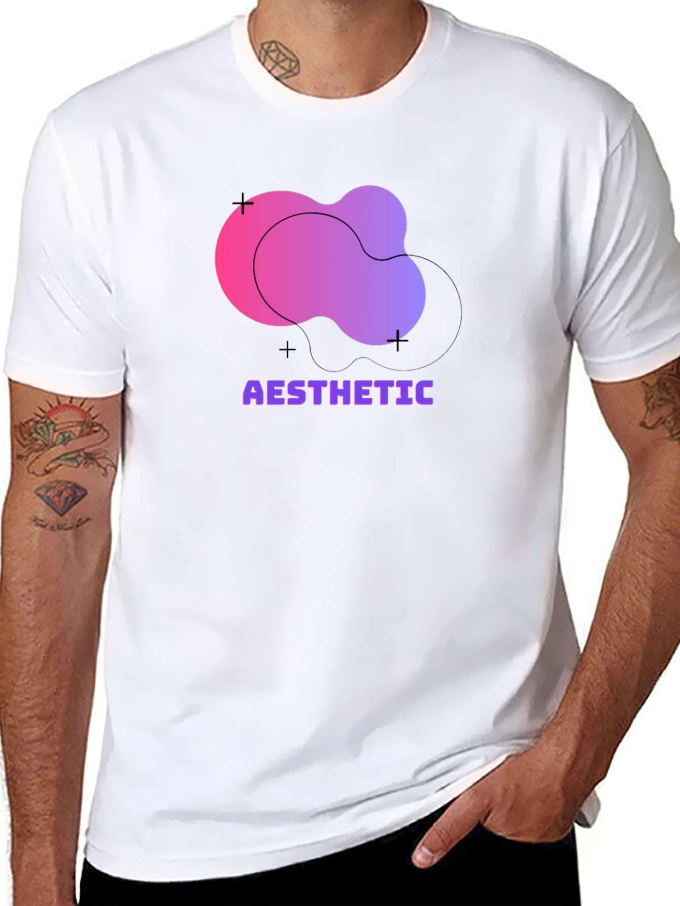 Aesthetic Graphic Print Black T-Shirt