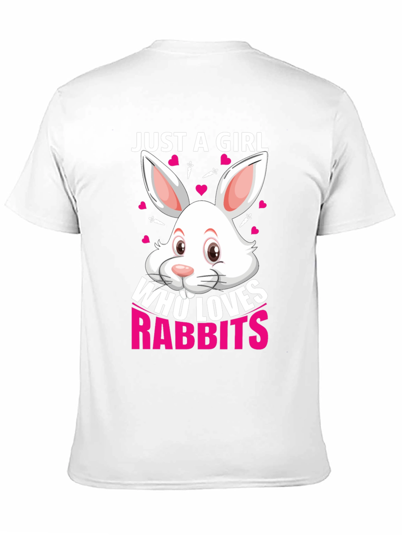 Just a Girl Who Loves Rabbits T-Shirt - Black