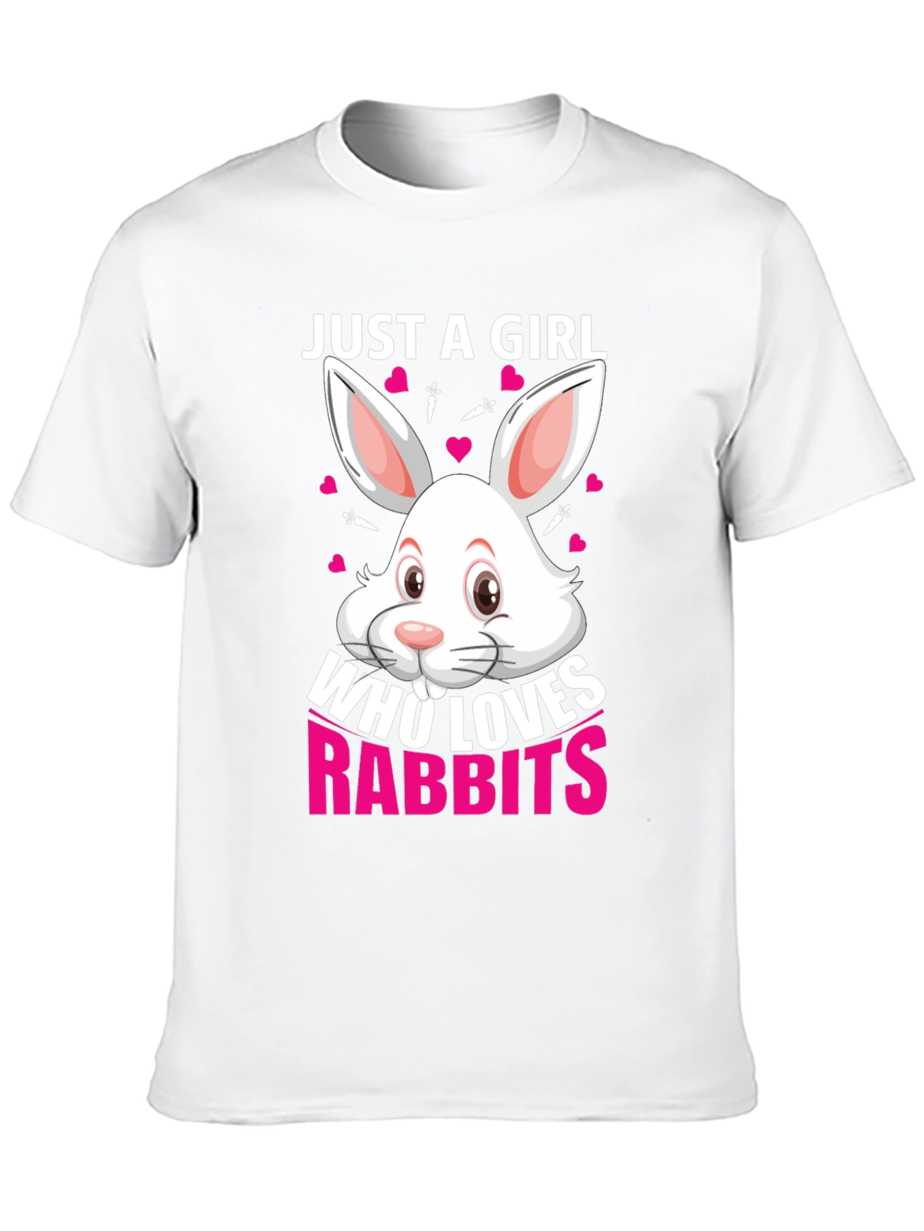 Just a Girl Who Loves Rabbits T-Shirt - Black