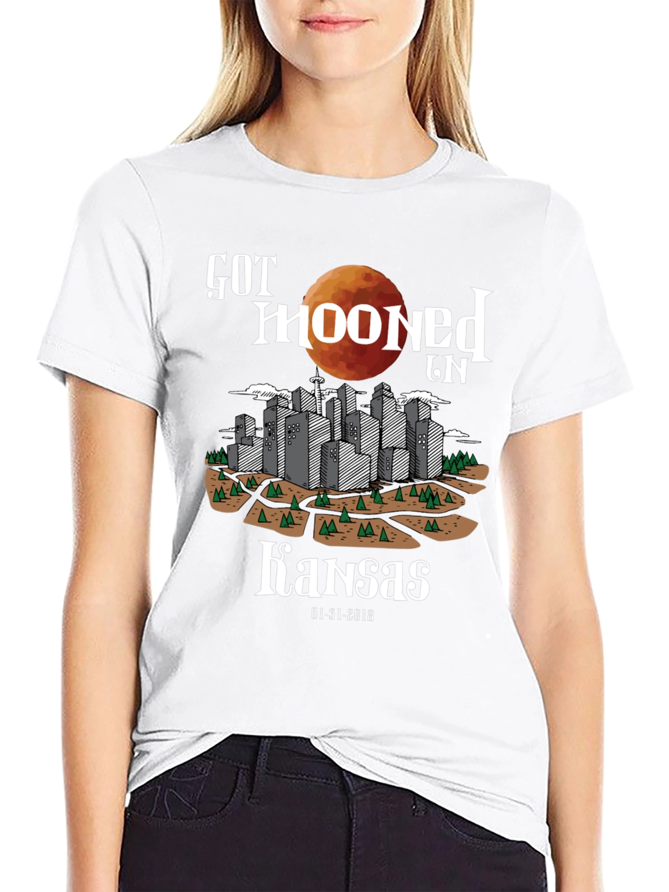 Got Mooned in Kansas T-Shirt Eclipse Graphic Tee