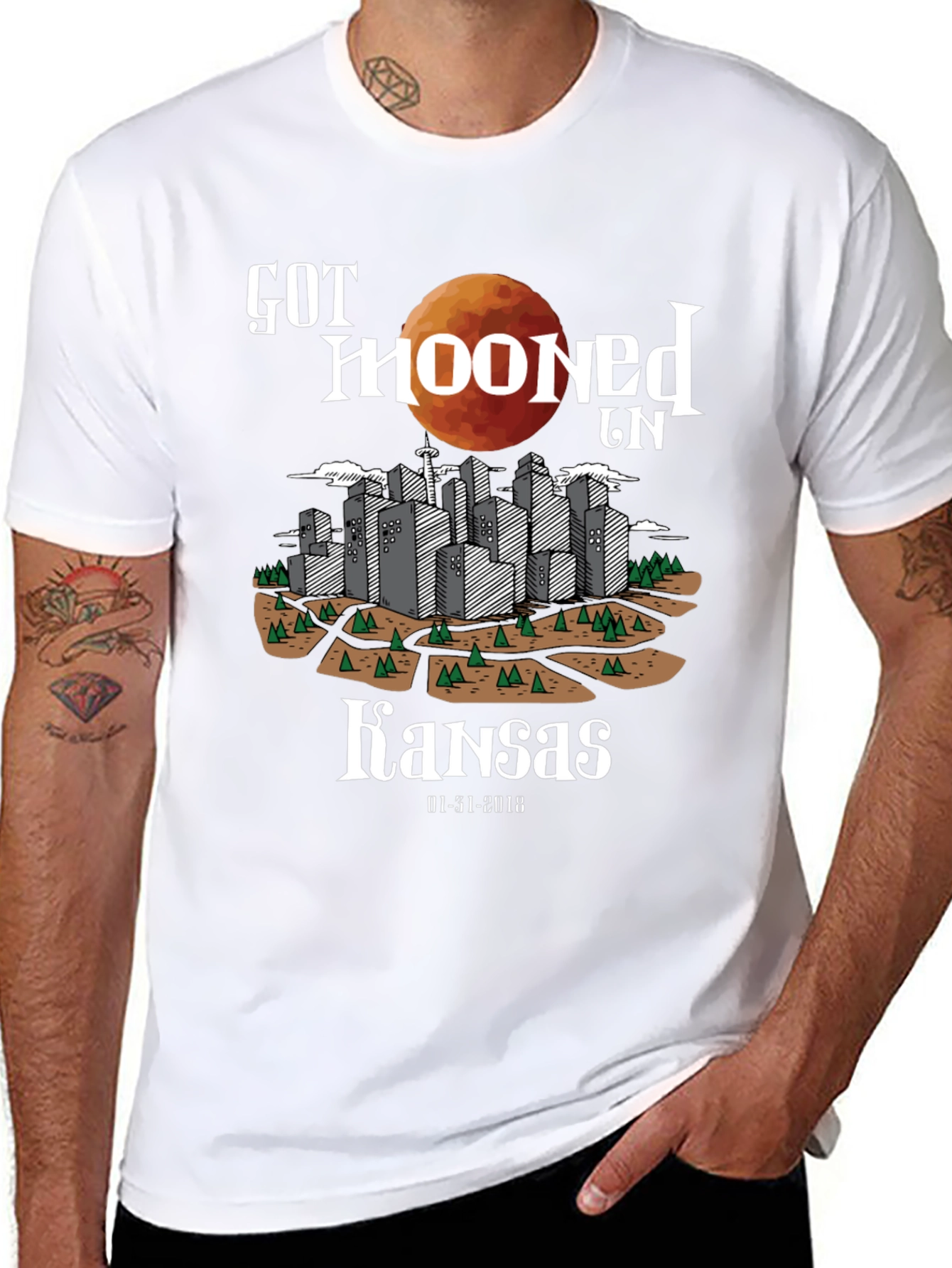 Got Mooned in Kansas T-Shirt Eclipse Graphic Tee