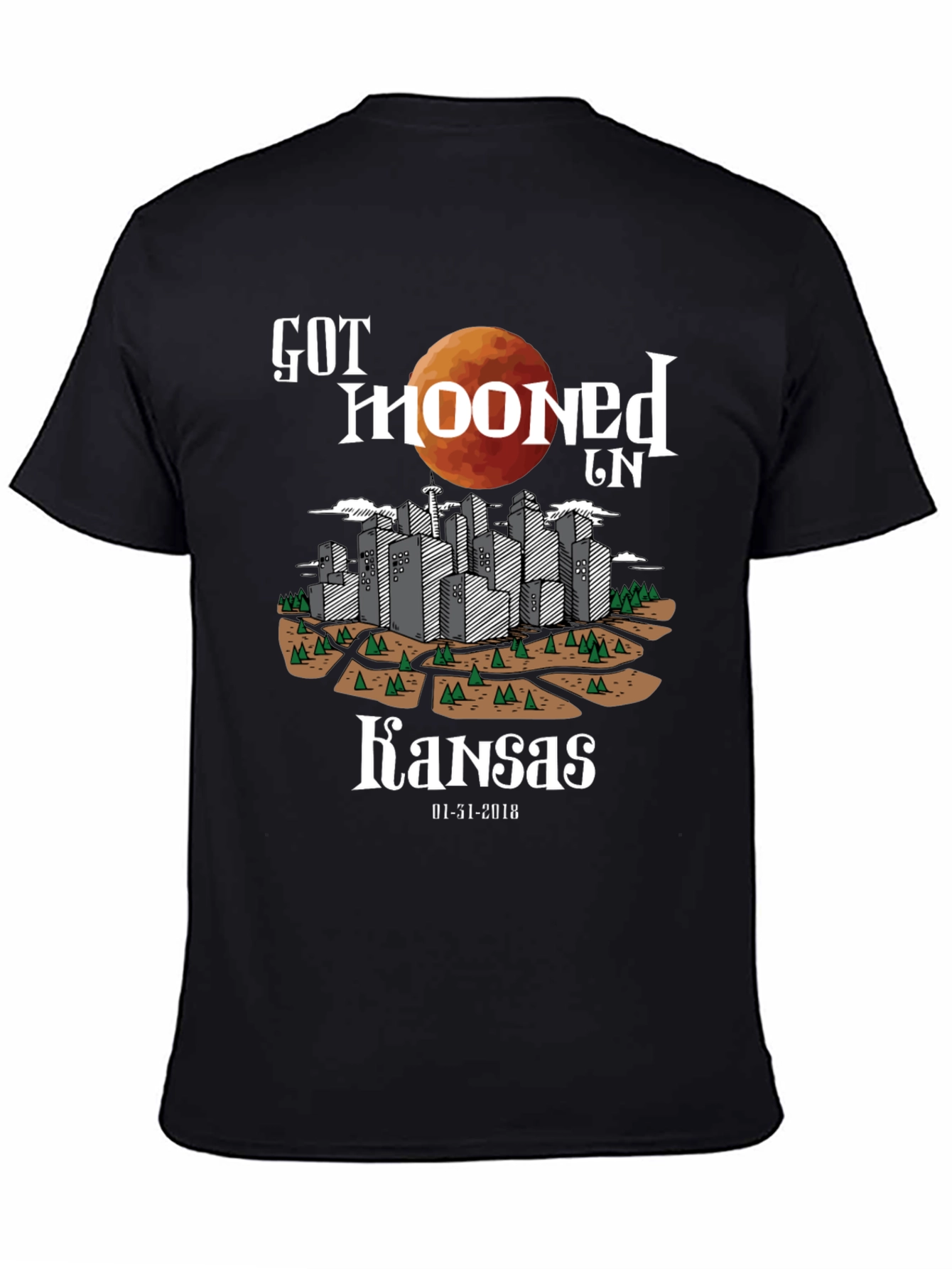 Got Mooned in Kansas T-Shirt Eclipse Graphic Tee