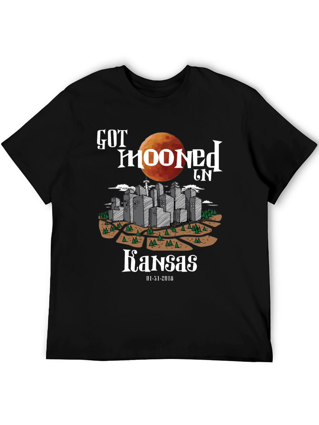 Got Mooned in Kansas T-Shirt Eclipse Graphic Tee