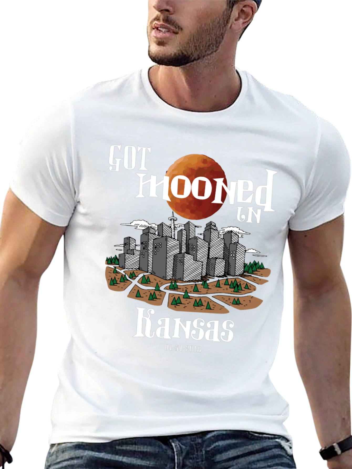 Got Mooned in Kansas T-Shirt Eclipse Graphic Tee