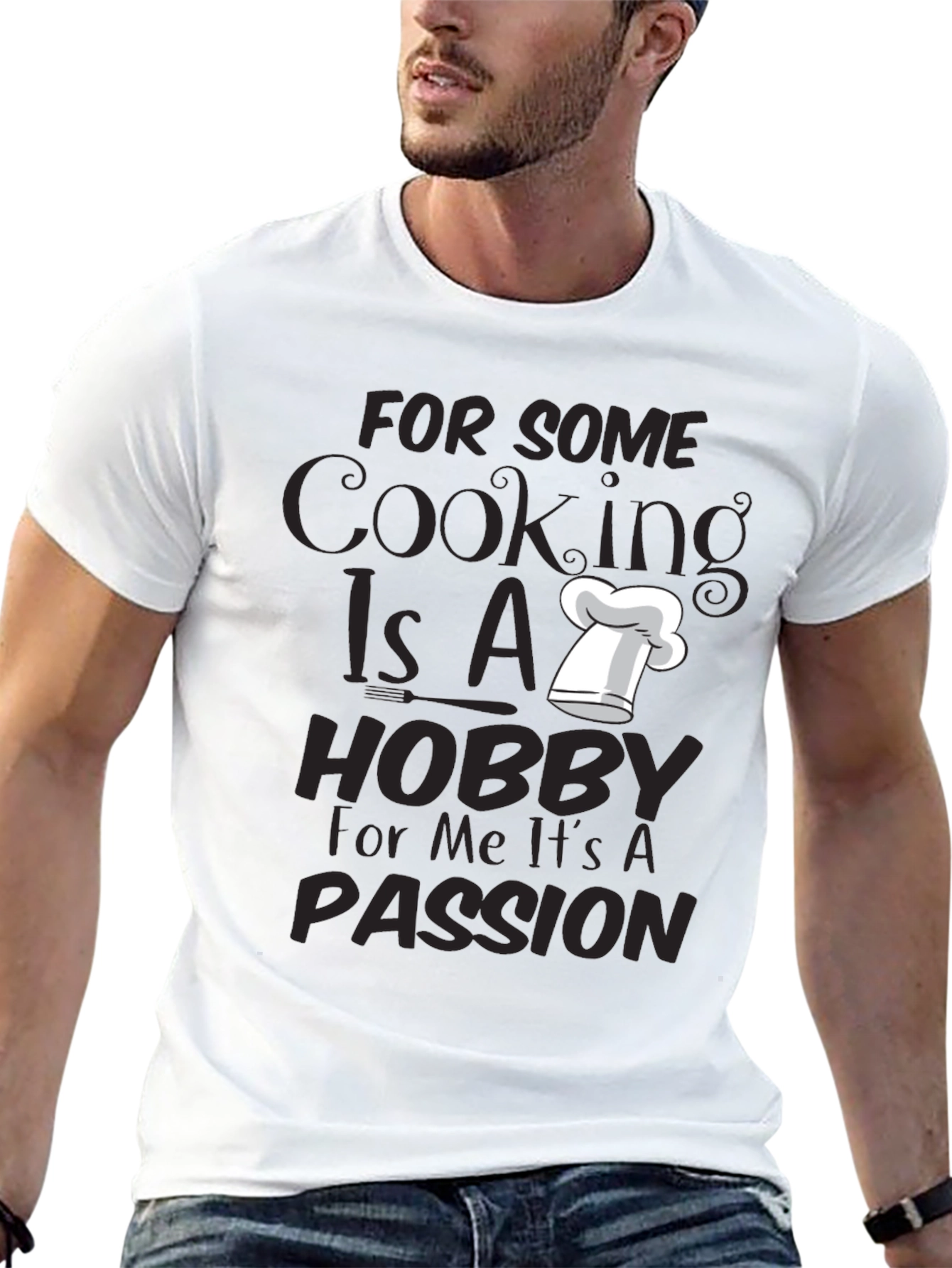 Cooking Passion T-Shirt - Chefs Hat Graphic Tee