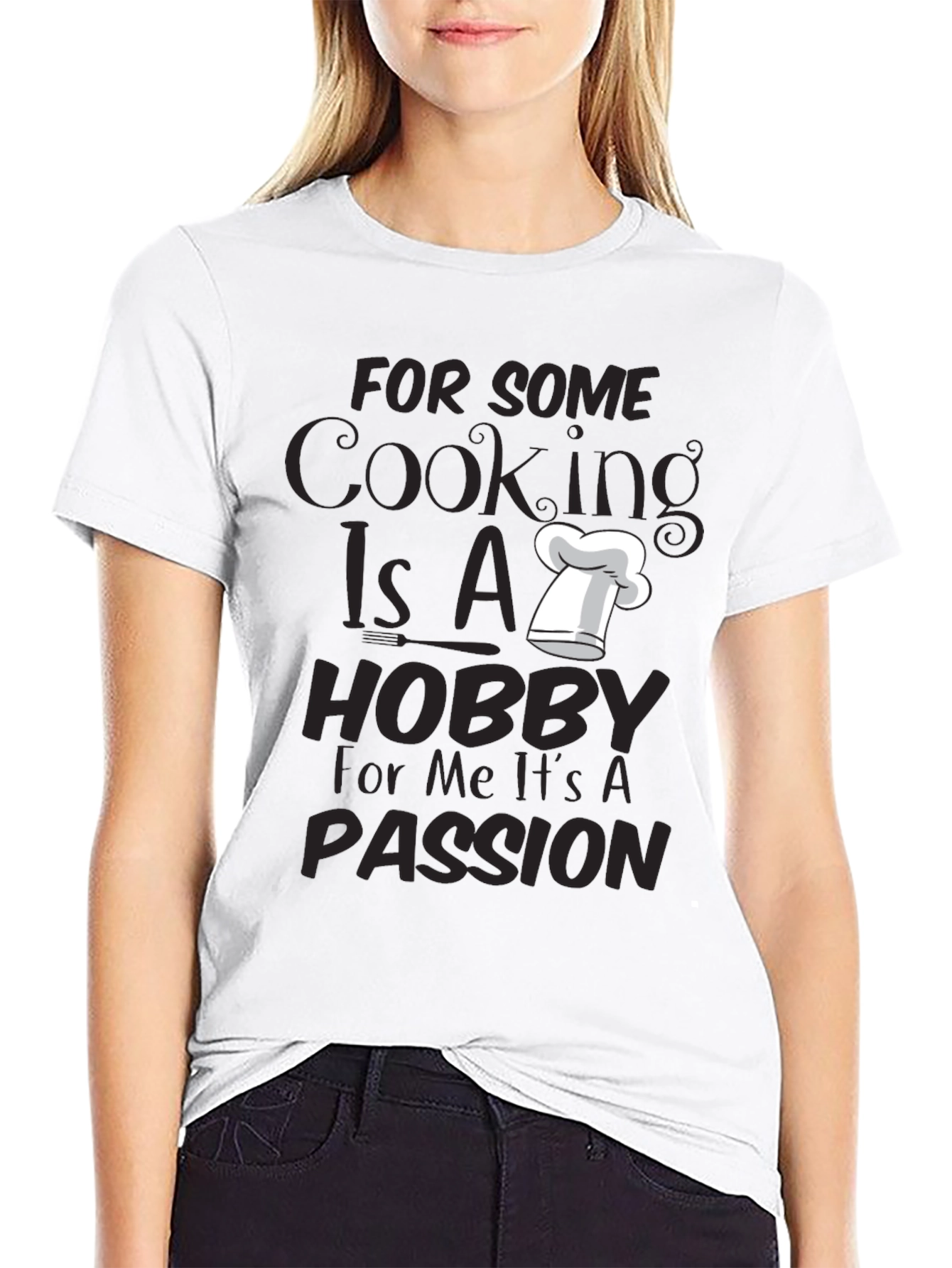 Cooking Passion T-Shirt - Chefs Hat Graphic Tee