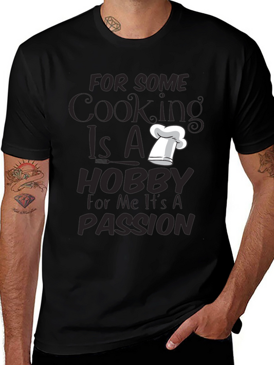 Cooking Passion T-Shirt - Chefs Hat Graphic Tee