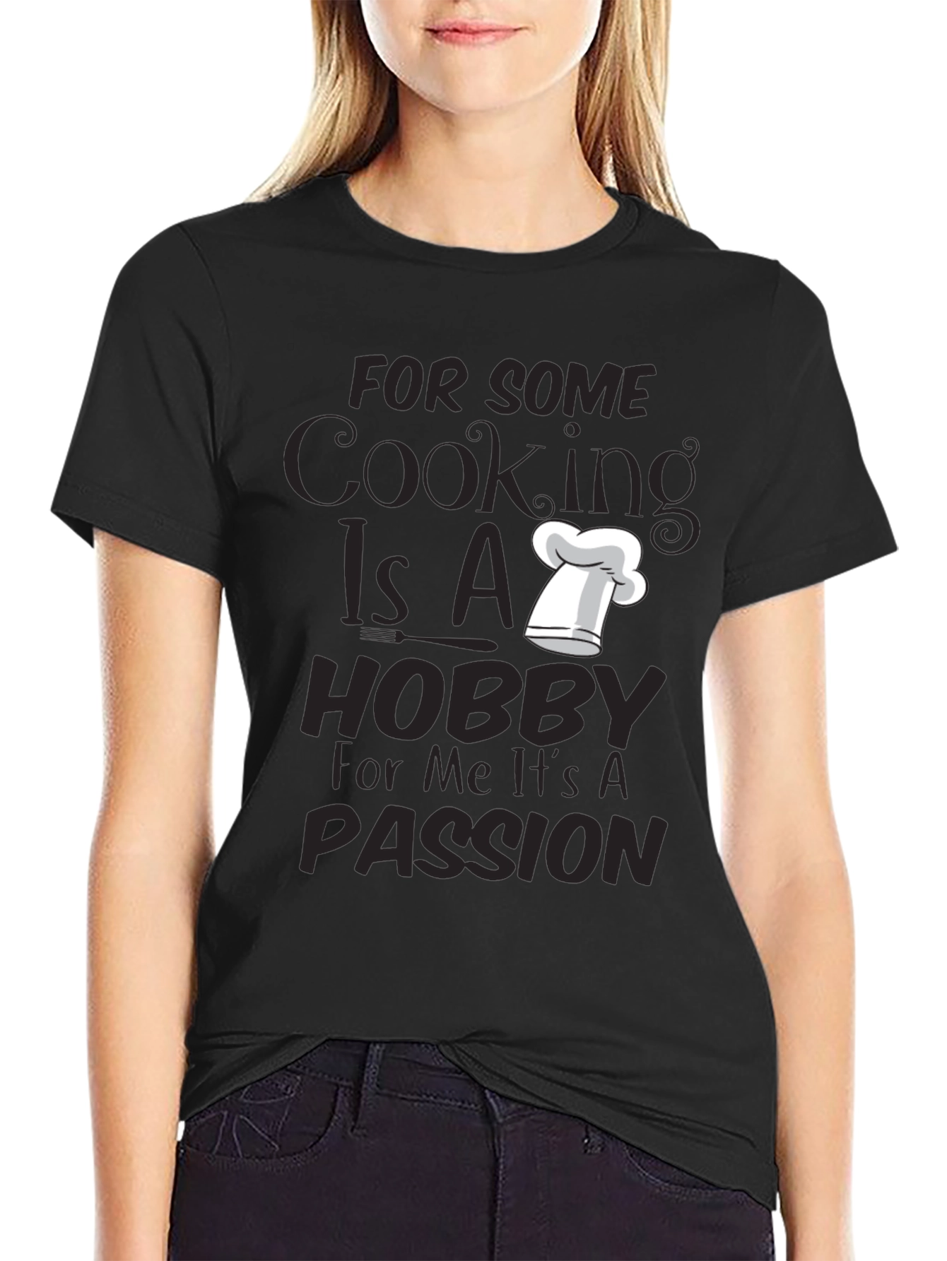 Cooking Passion T-Shirt - Chefs Hat Graphic Tee
