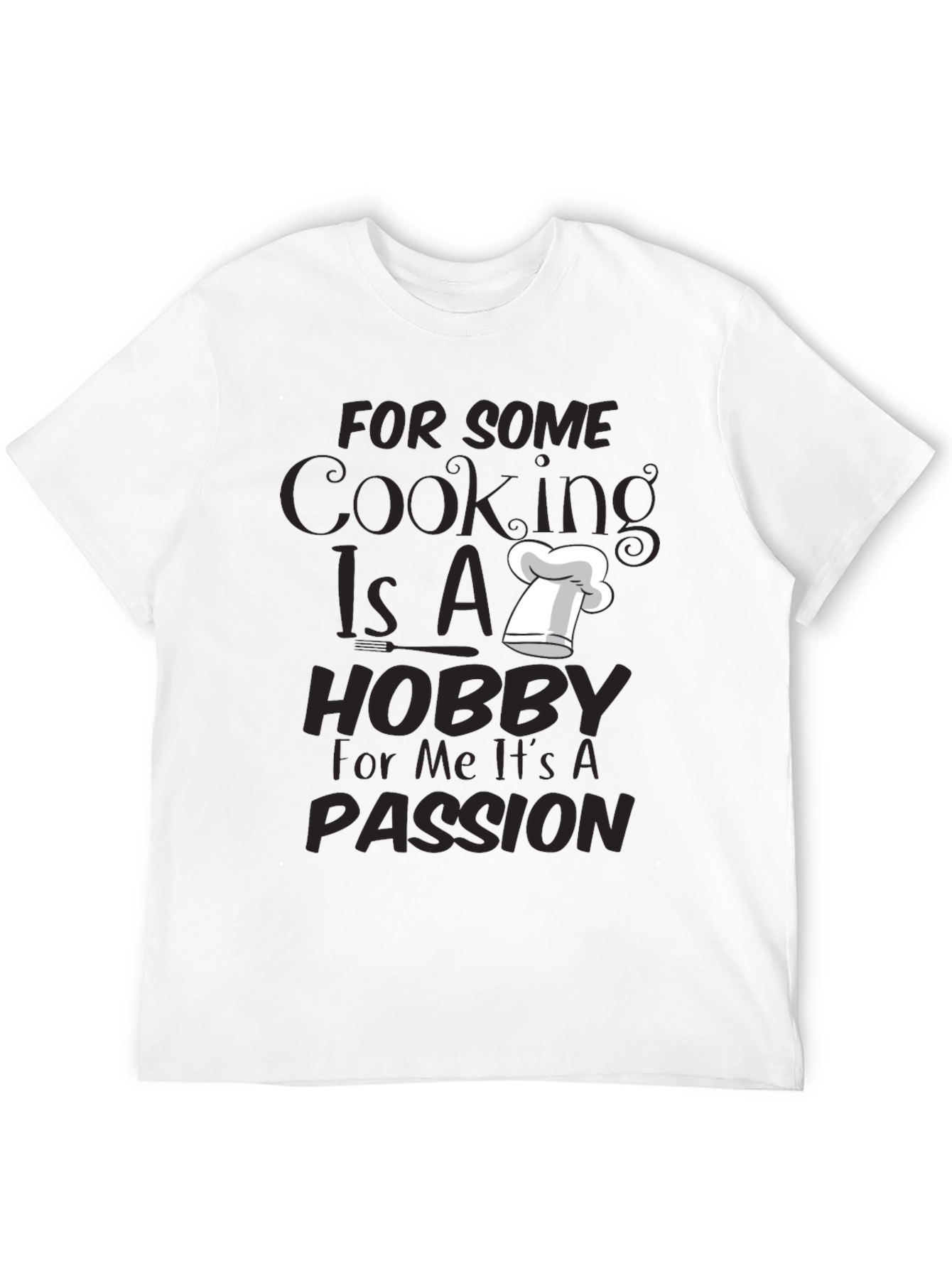 Cooking Passion T-Shirt - Chefs Hat Graphic Tee