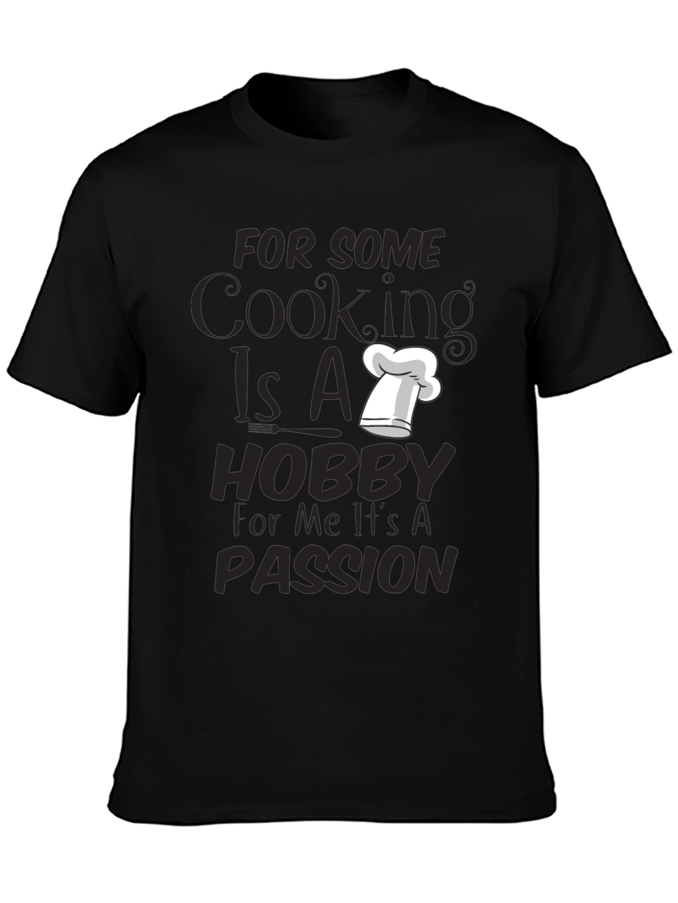 Cooking Passion T-Shirt - Chefs Hat Graphic Tee