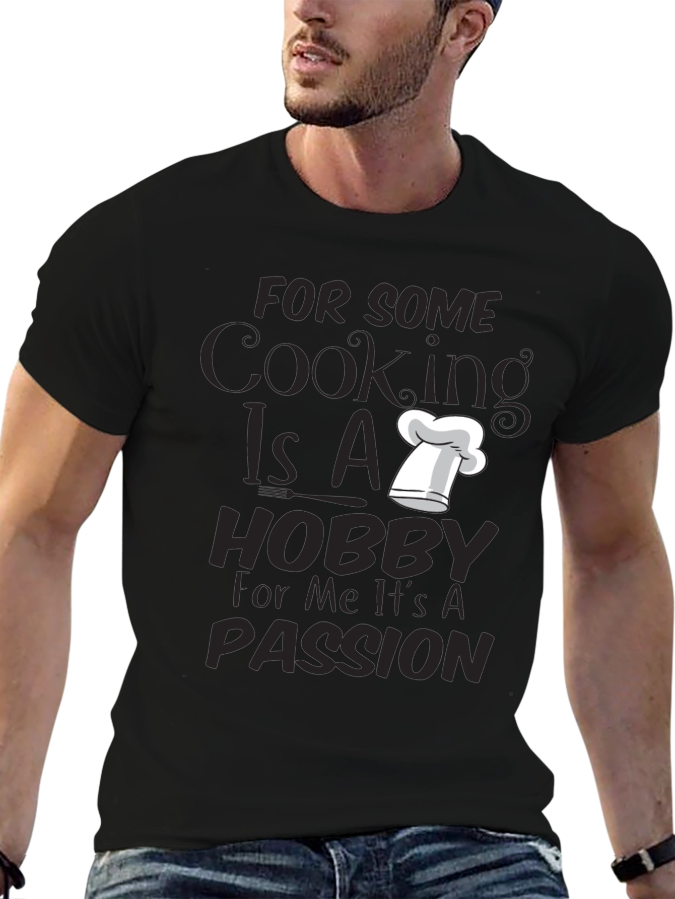Cooking Passion T-Shirt - Chefs Hat Graphic Tee