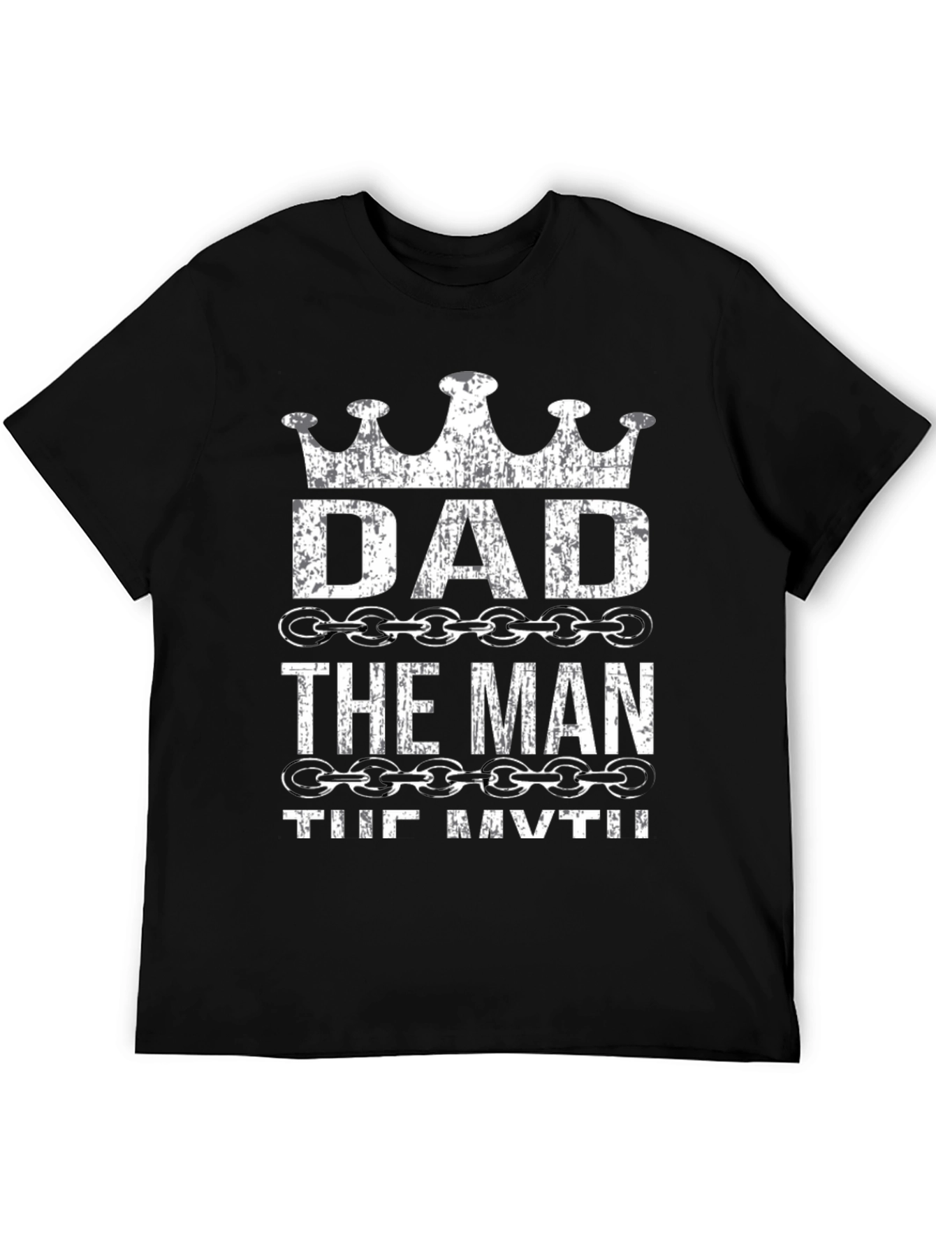 Dad the Man the Myth Black Graphic Tee