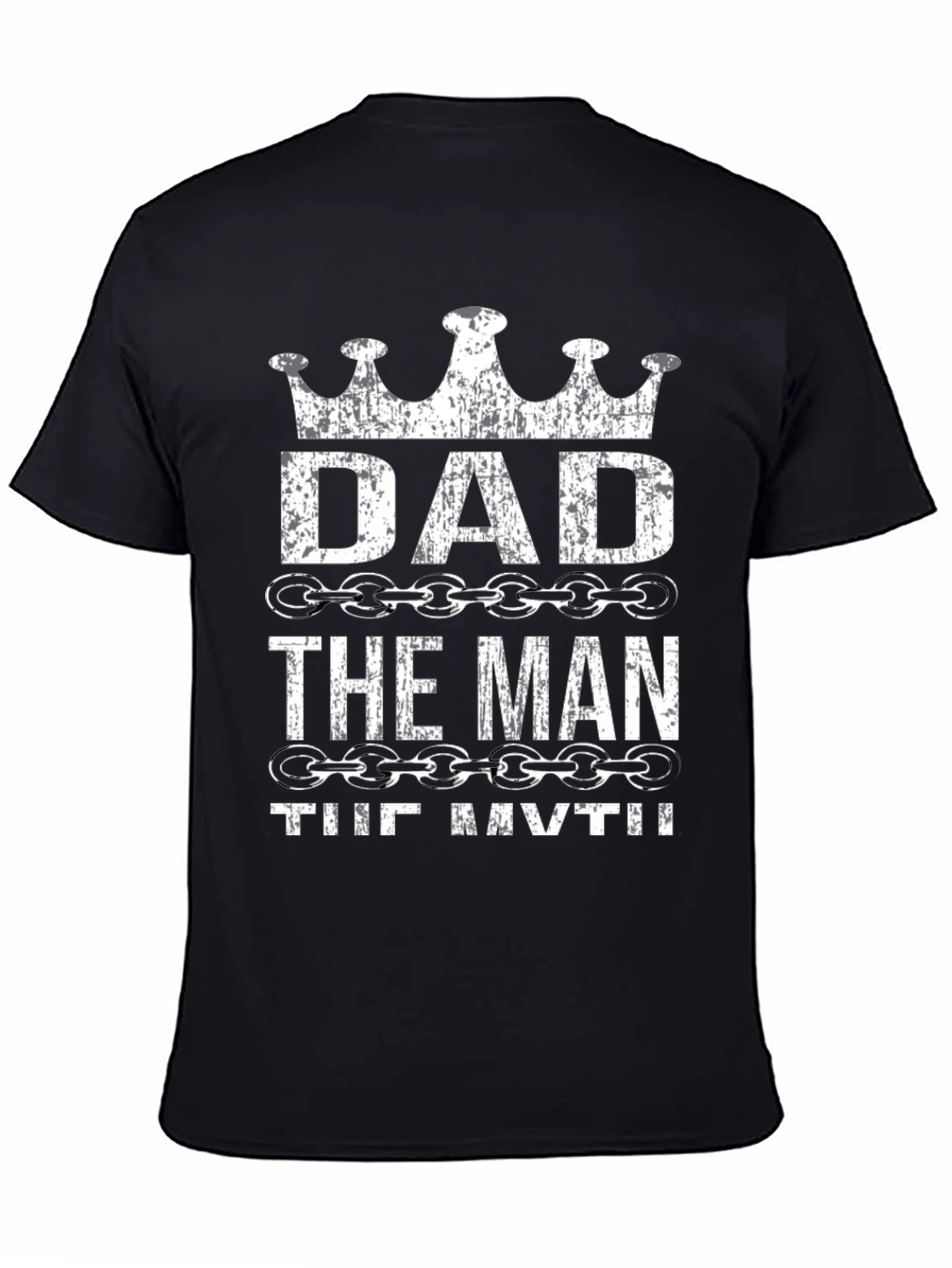 Dad the Man the Myth Black Graphic Tee