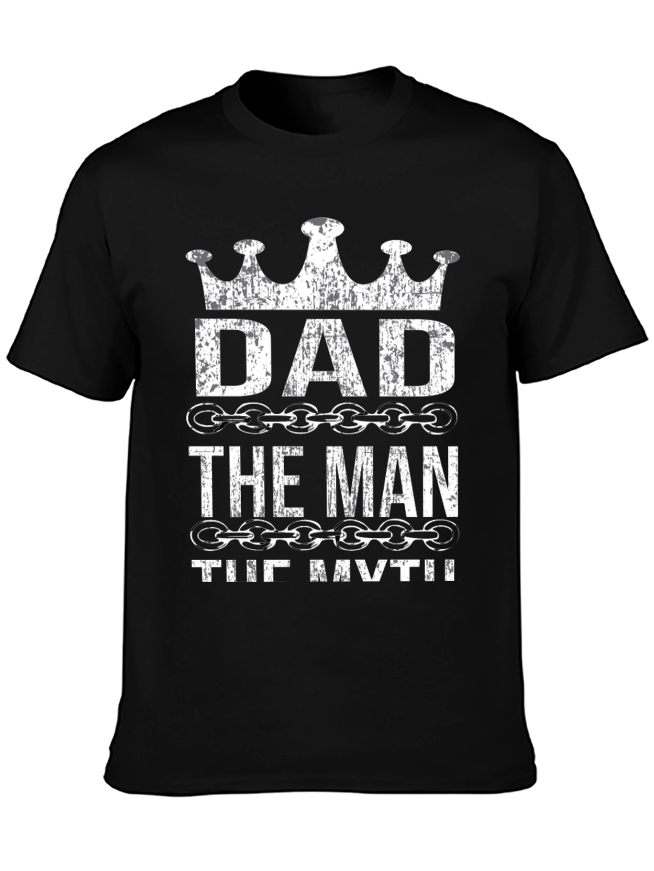 Dad the Man the Myth Black Graphic Tee